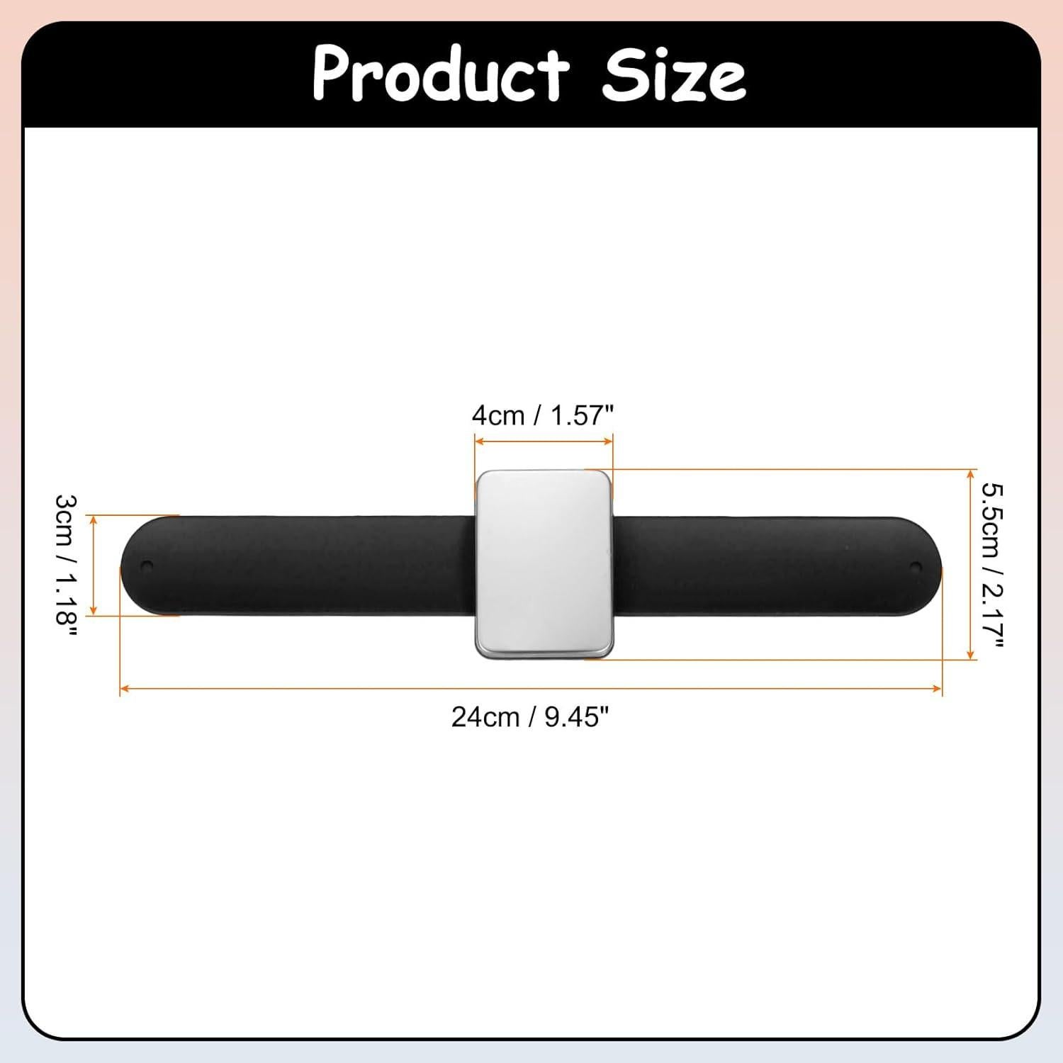 Muñequera Magnética HARFINGTON de Silicona para Alfileres - Negro