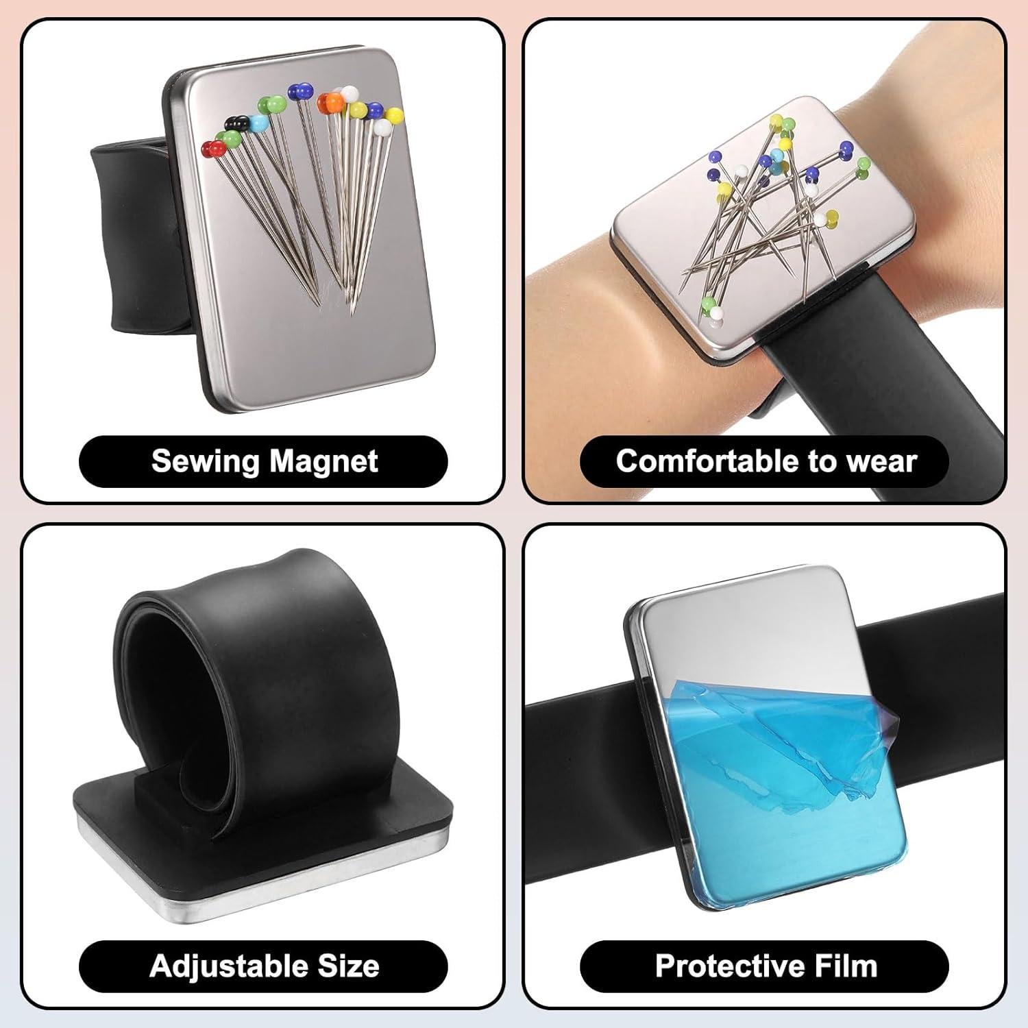 Muñequera Magnética HARFINGTON de Silicona para Alfileres - Negro