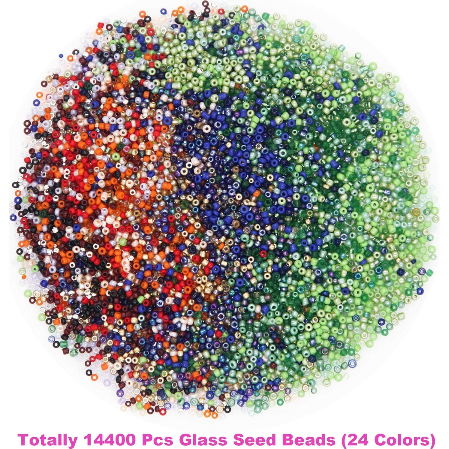 Kit de Cuentas de Vidrio EuTengHao 14400pcs para Joyería