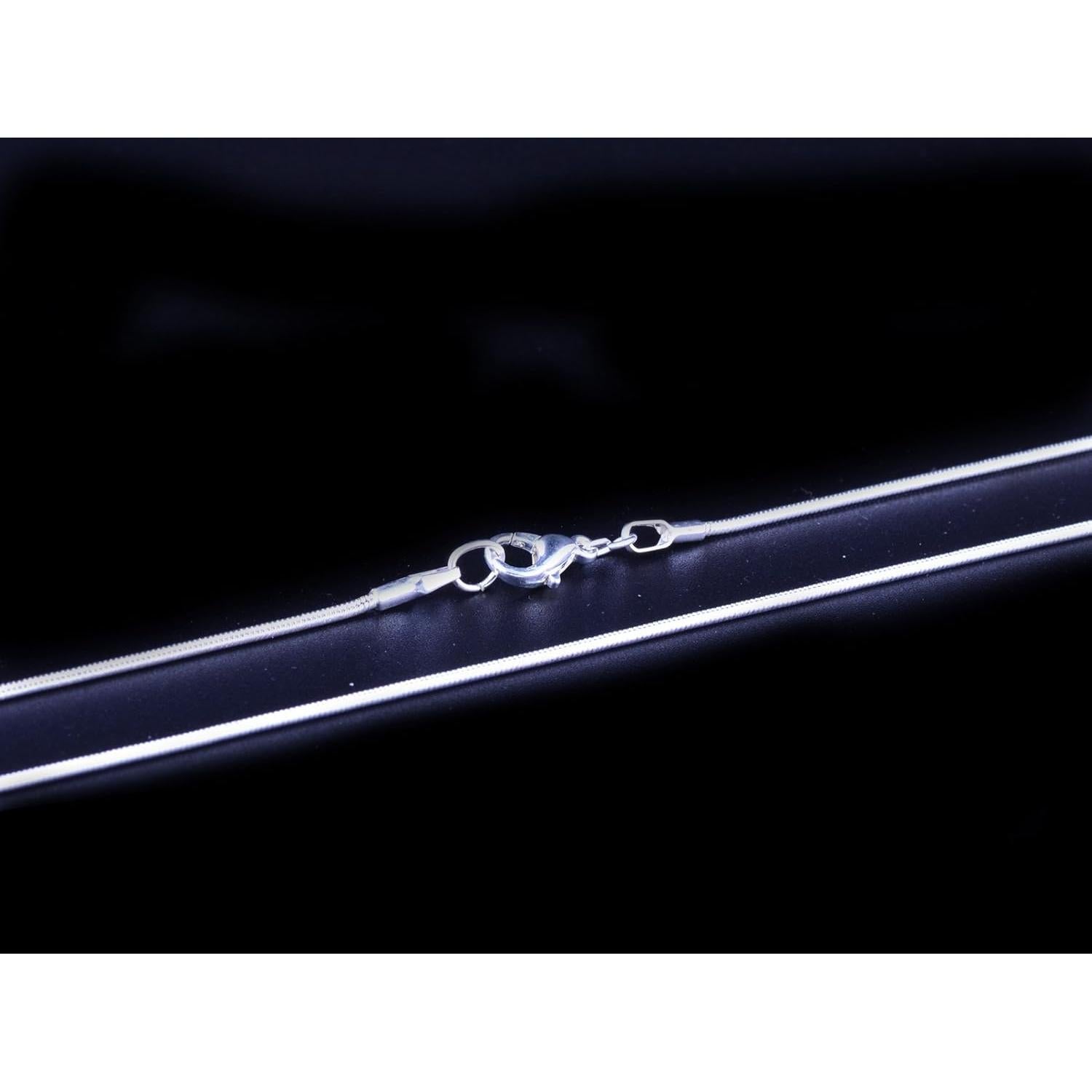 Collar de Cadenas de Serpiente 24pcs Plata de Ley 925 40.64 cm