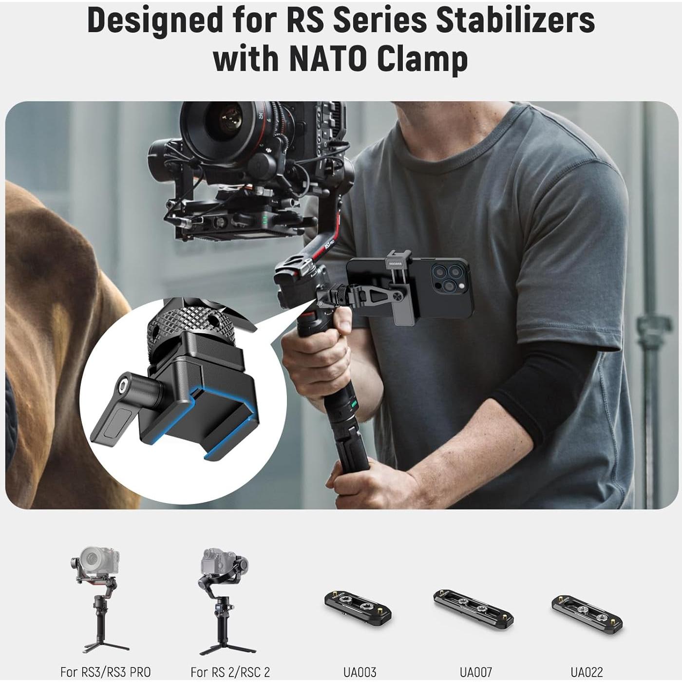 Soporte de trípode Neewer GA010 para teléfono con NATO