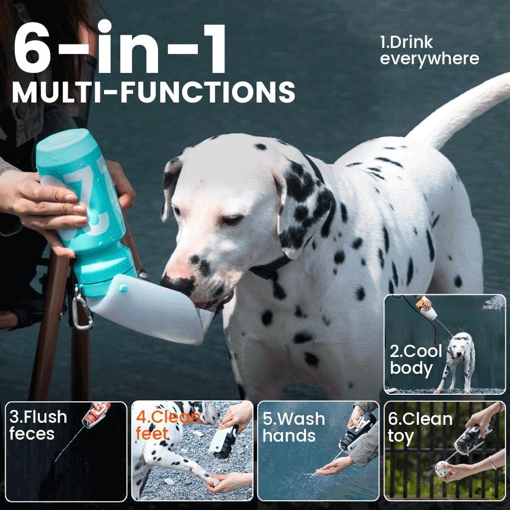 Botella de Agua para Perros HOWGO 621ml Verde Silicona BPA Free