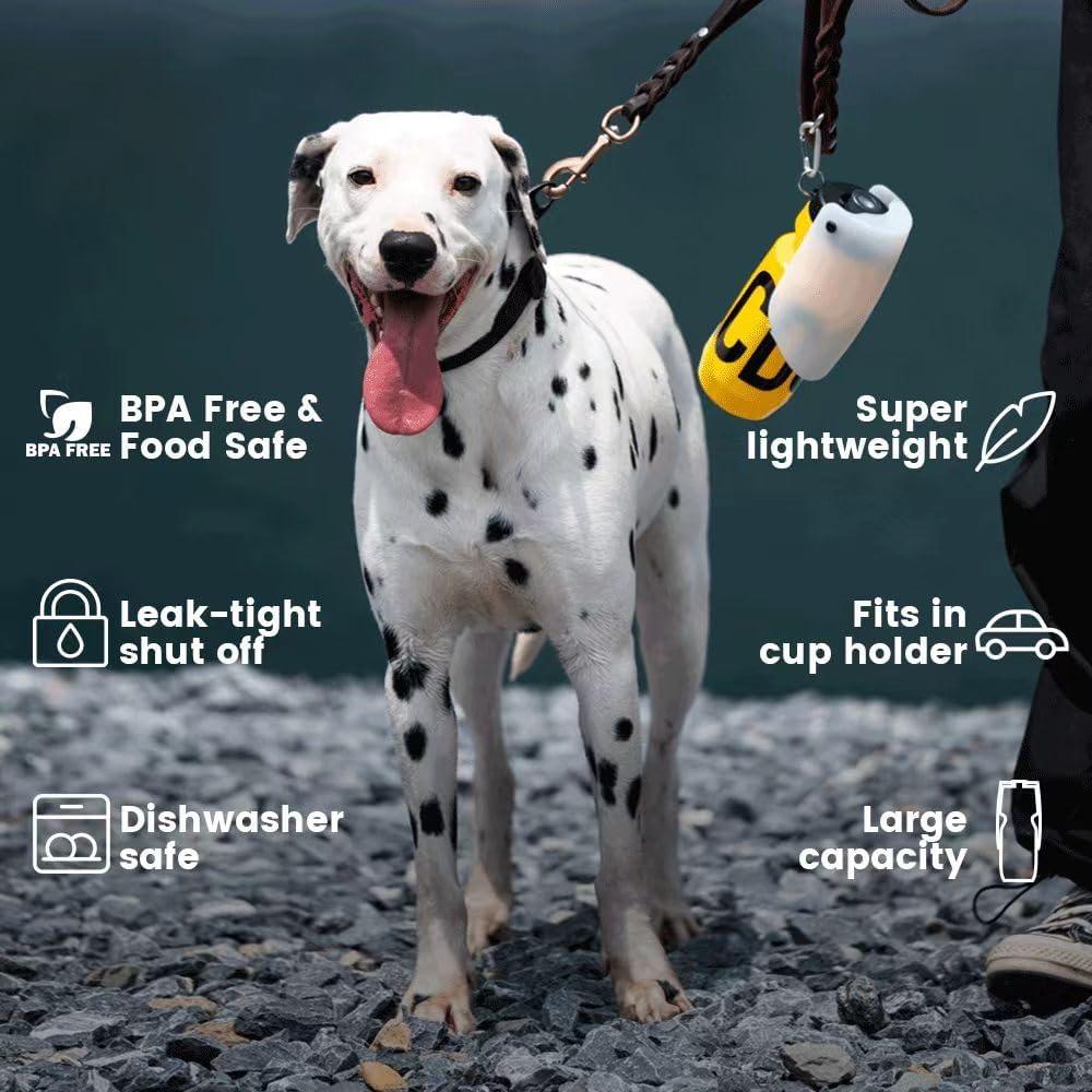 Botella de Agua para Perros HOWGO 621ml Verde Silicona BPA Free