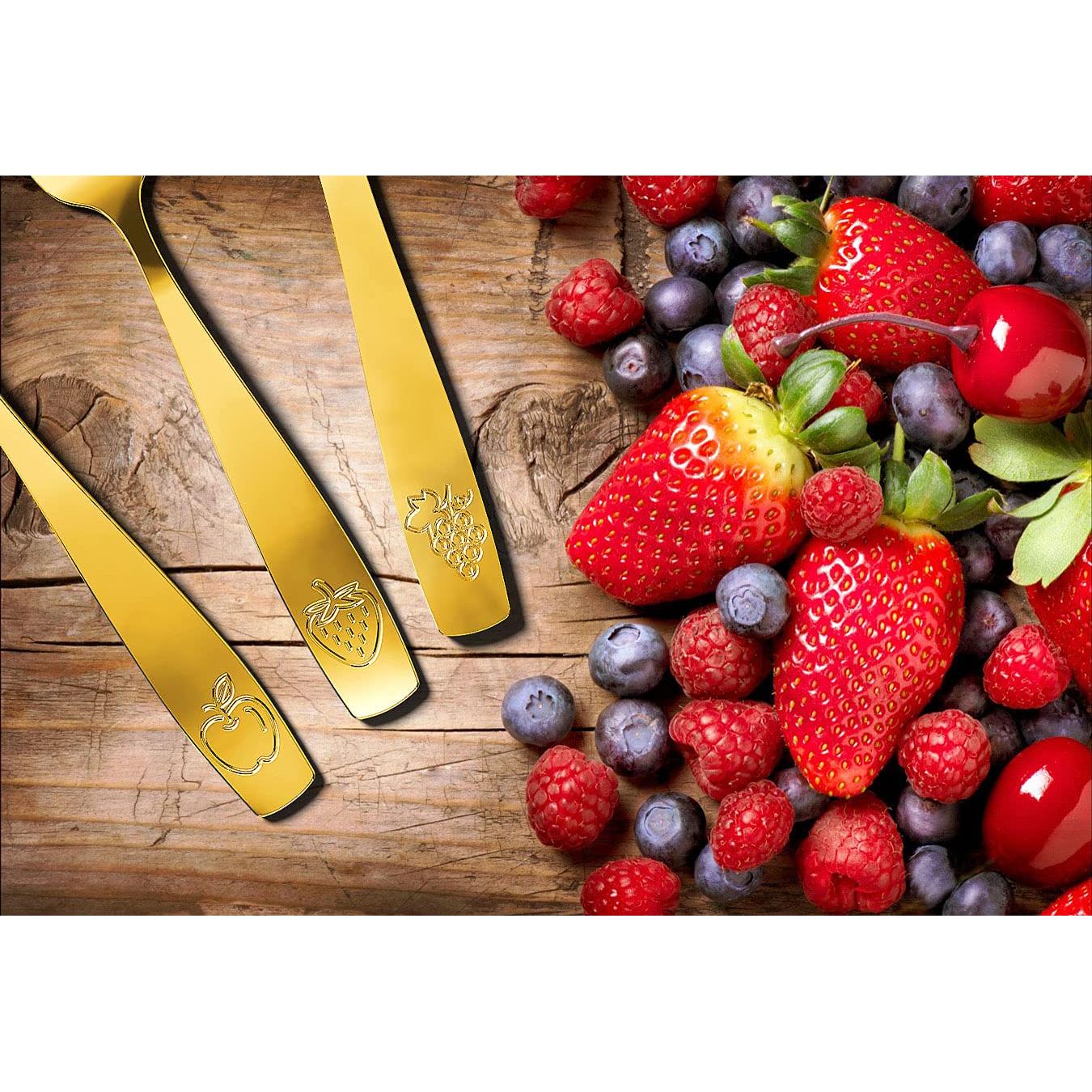 Set de Cubiertos para Niños CHILLOUT LIFE 12 Piezas Dorado