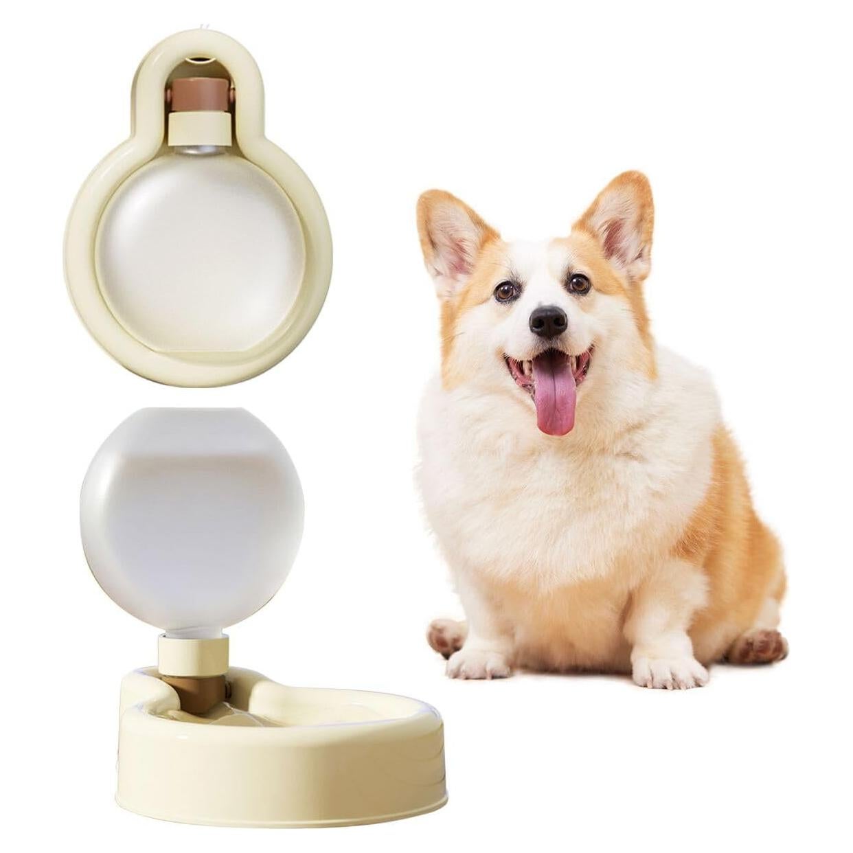 Botella de Agua Portátil para Perros Aimondow 350ml Beige