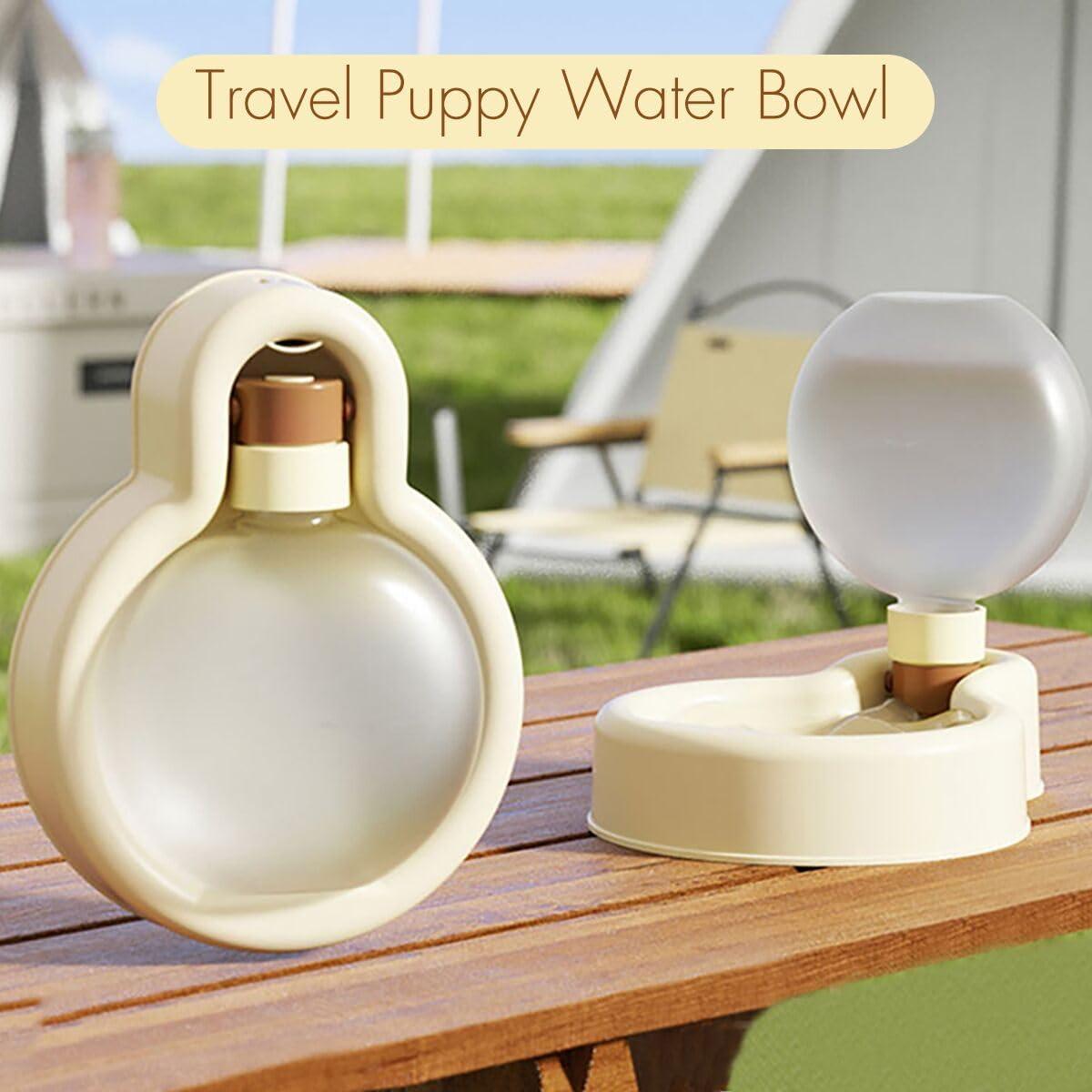 Botella de Agua Portátil para Perros Aimondow 350ml Beige