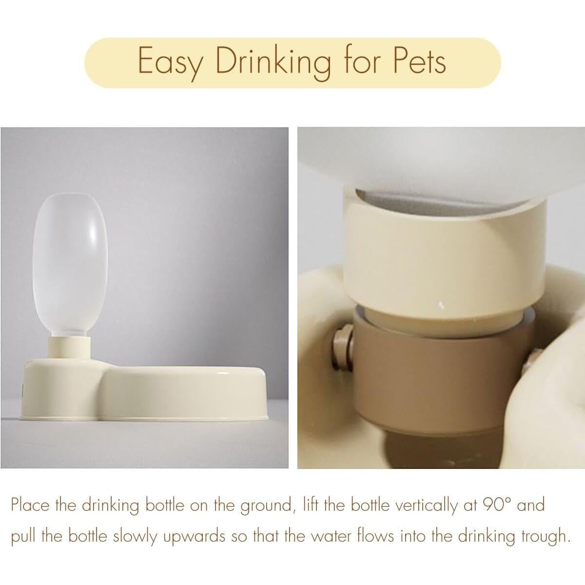 Botella de Agua Portátil para Perros Aimondow 350ml Beige