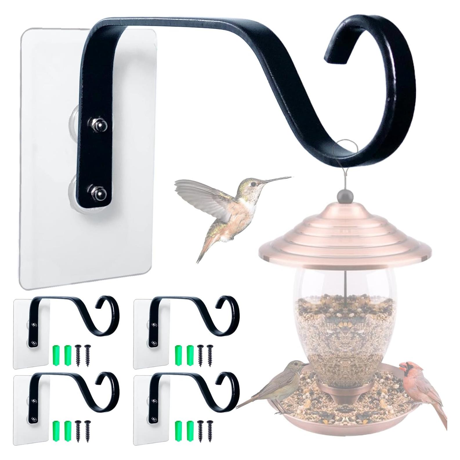 Ganchos para Comedero de Aves PeakBlen - 4 Pcs Soporte Ventana