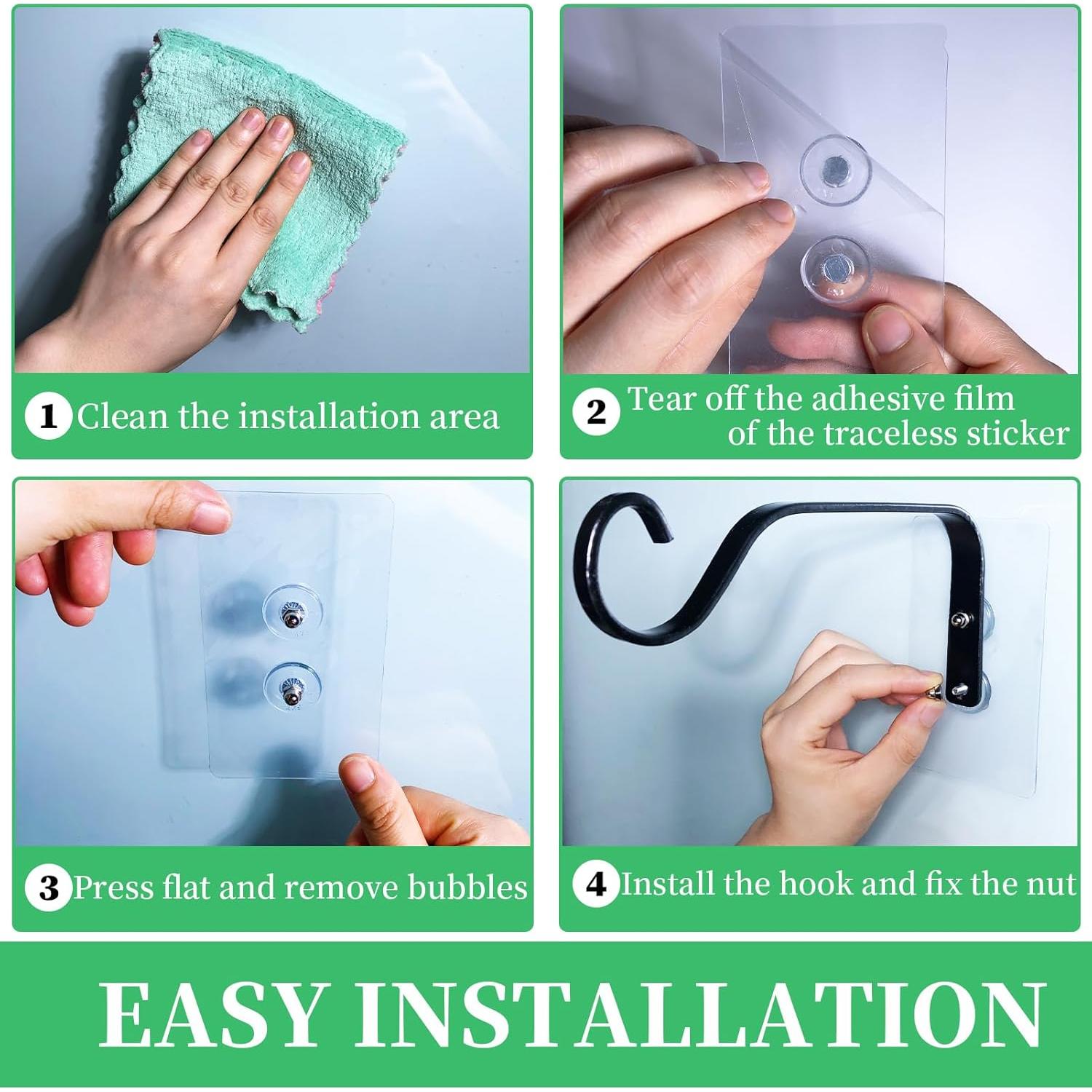 Ganchos para Comedero de Aves PeakBlen - 4 Pcs Soporte Ventana