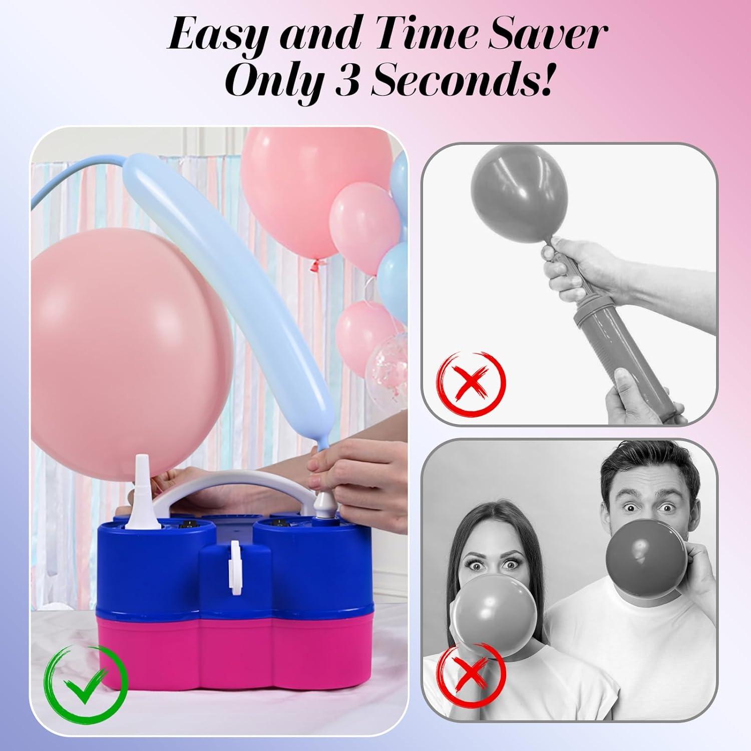 Bomba de aire eléctrica 3 en 1 Togvu para globos y flotadores