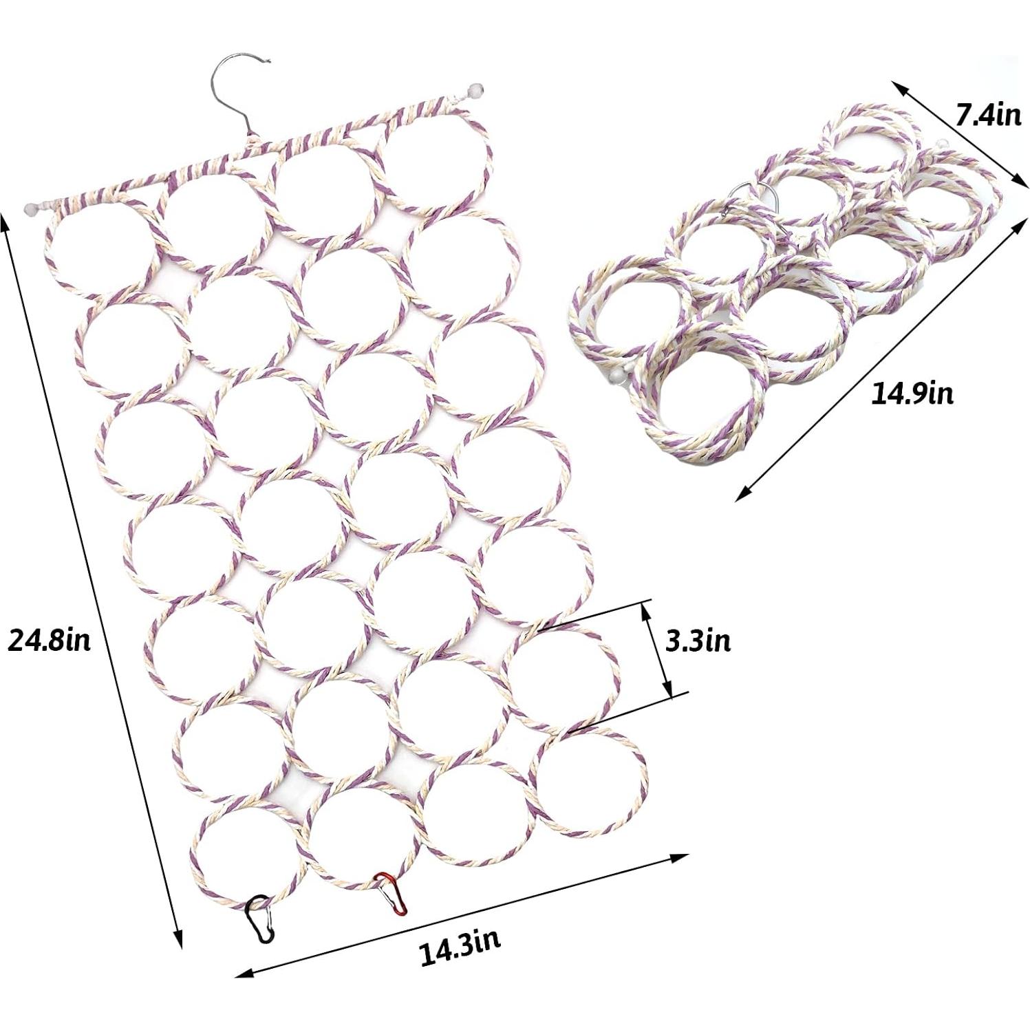 Red de Cuerda de Cáñamo para Aves BNOSDM - 2 Paquetes 36.5x63 cm