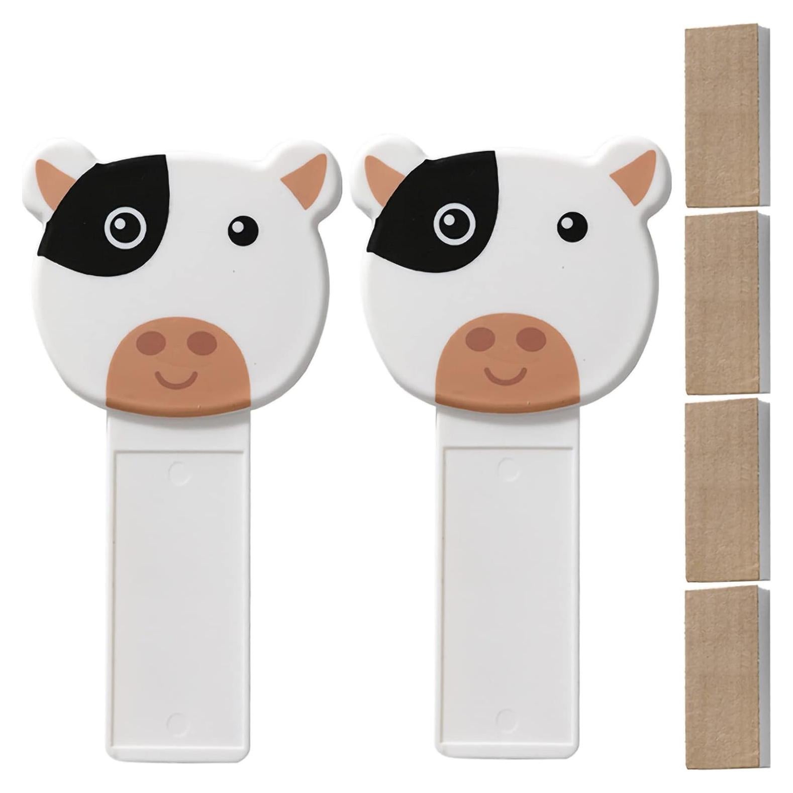 2PCS Toilet Seat Lifter, Cartoon Toilet Lid Cover Lifter Humanized Toilet Bowl Seat Lift Handle Toilet Lifting Tool for Bathroom Household (Cow style [2 pack])