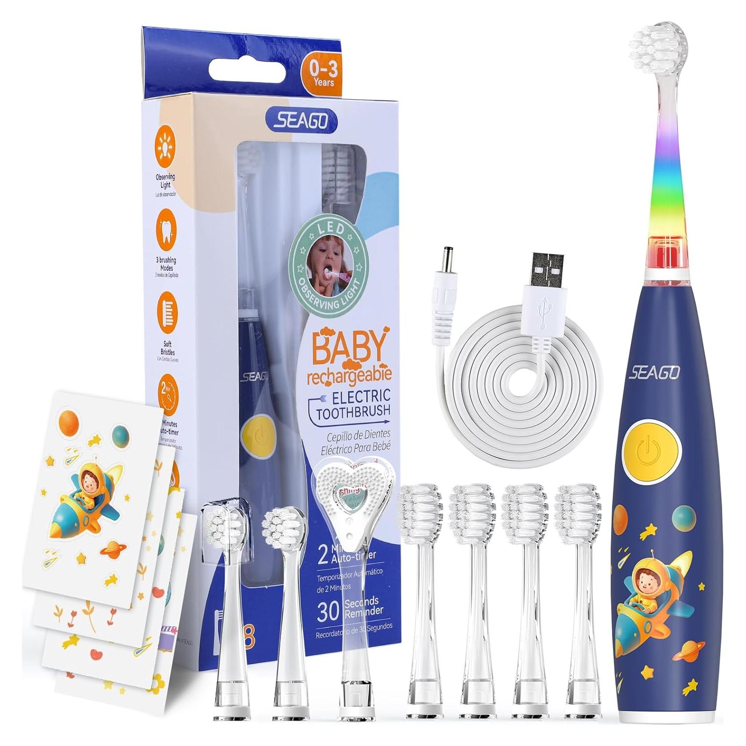 Cepillo de Dientes Eléctrico SEAGO SG-2159 para Niños 2-4 Años