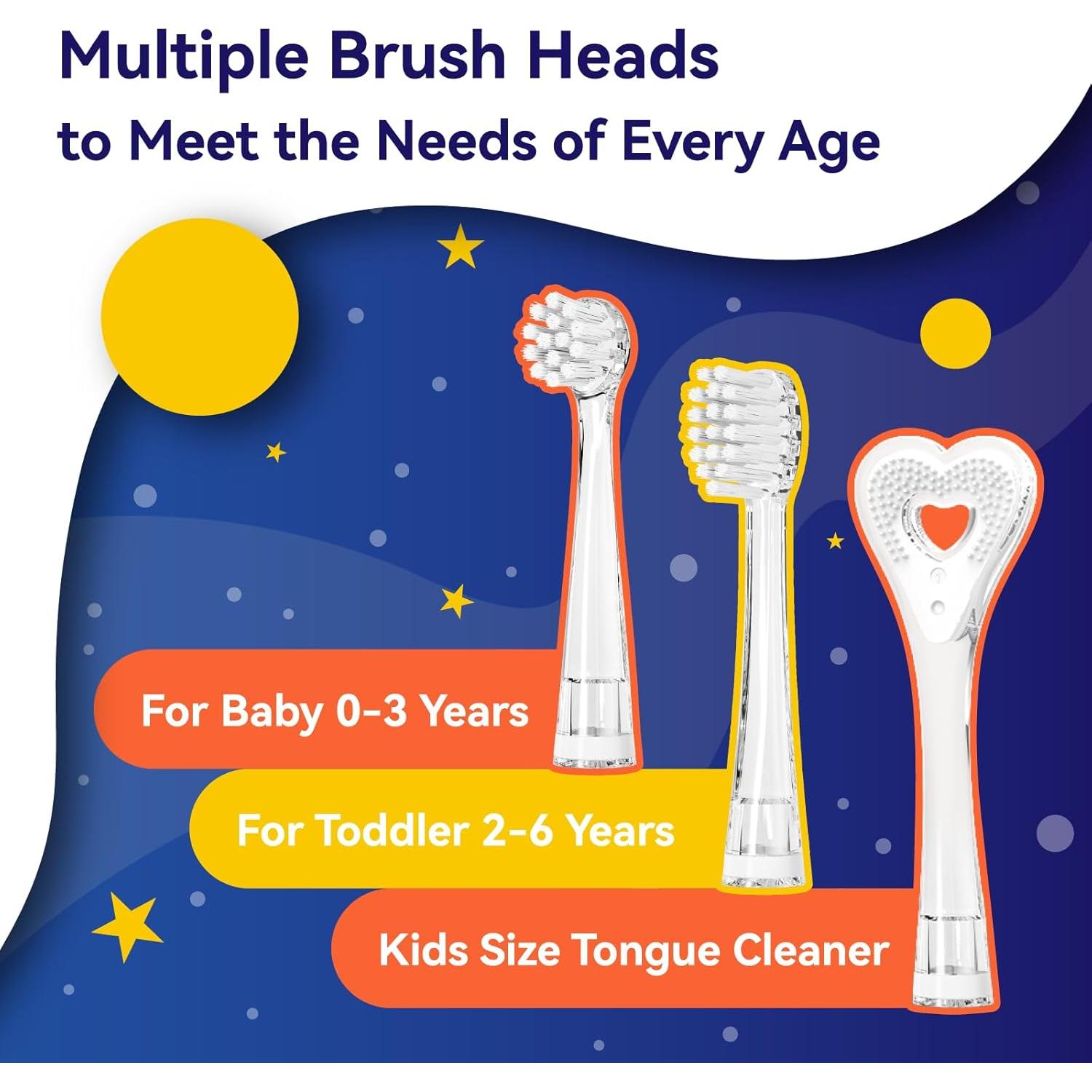 Cepillo de Dientes Eléctrico SEAGO SG-2159 para Niños 2-4 Años