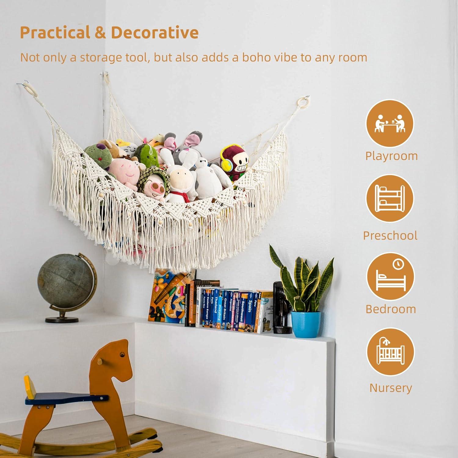 Hamaca de Almacenamiento para Peluches FLOCNOKY 149.86x109.22 cm