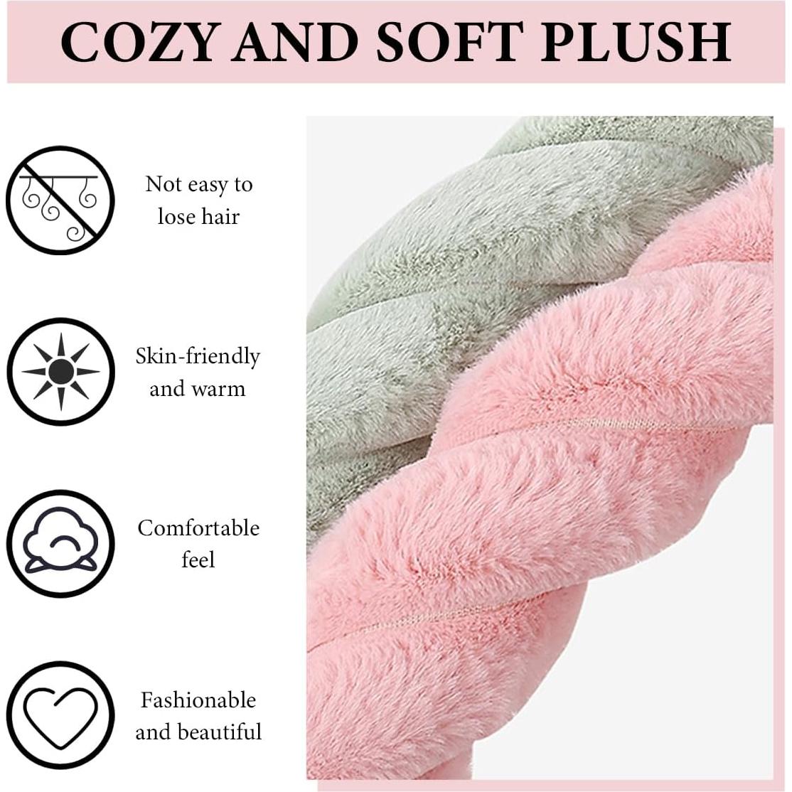 Cubierta de Volante de Auto MUQIDA Fluffy 38 cm Antideslizante