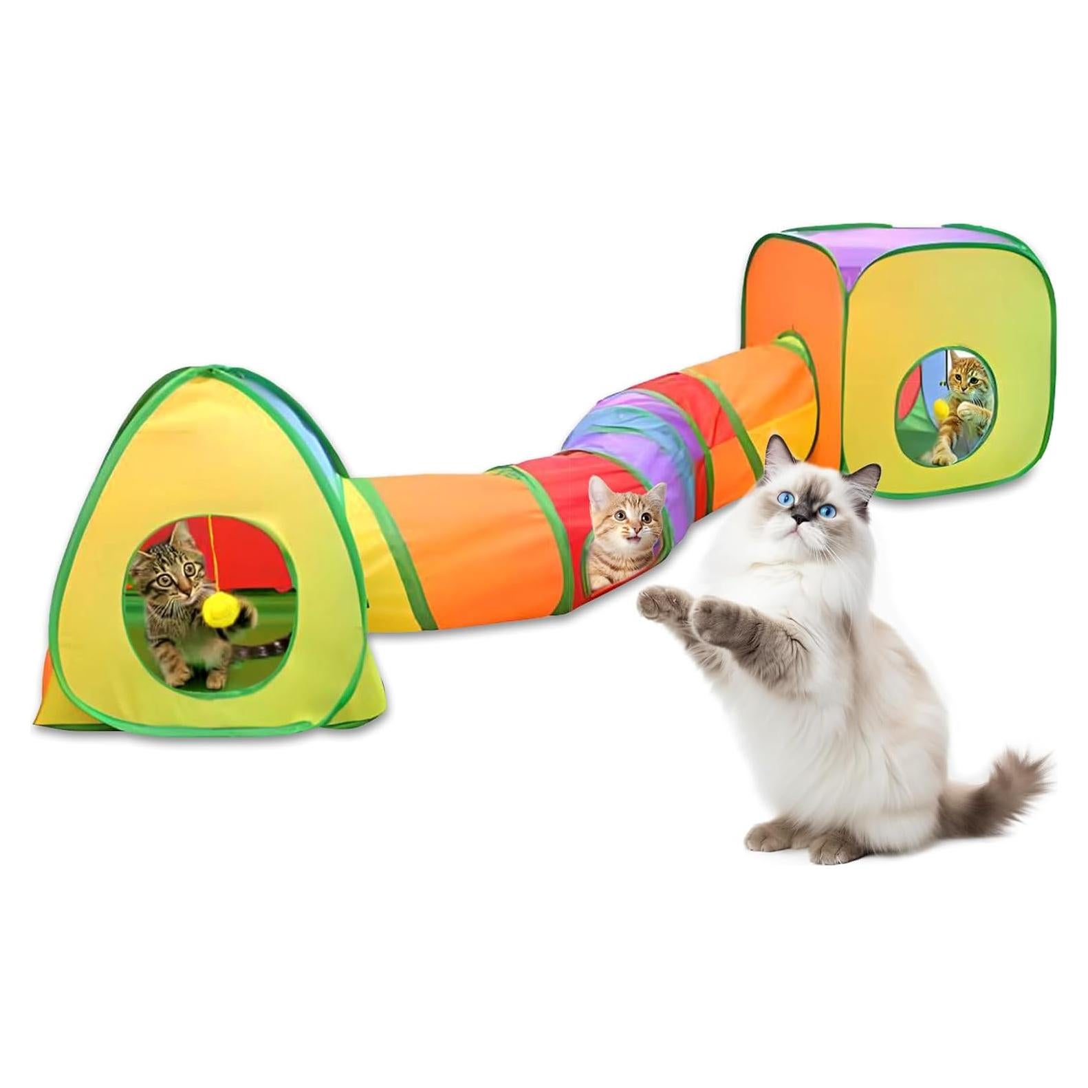 Túnel Interactivo para Gatos y Conejos JACKBOY 3 en 1