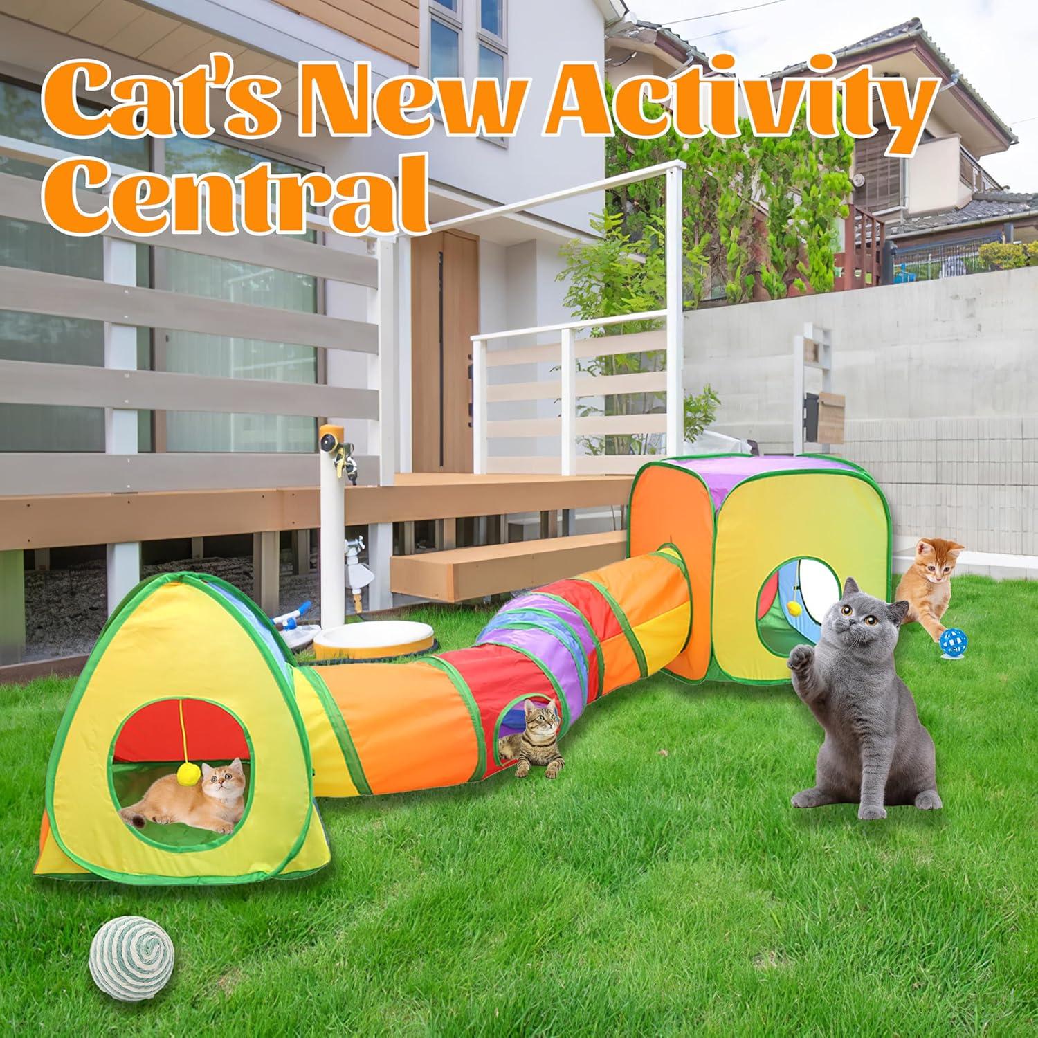 Túnel Interactivo para Gatos y Conejos JACKBOY 3 en 1