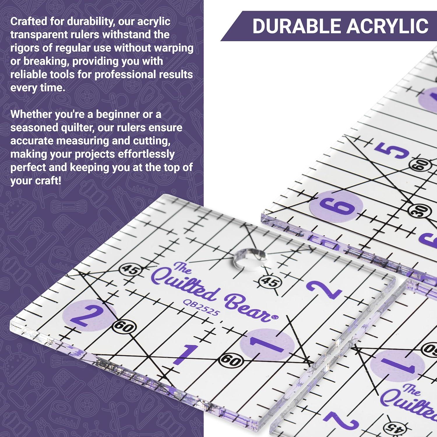 Regla de Acolchado Antideslizante The Quilted Bear 15x61 cm