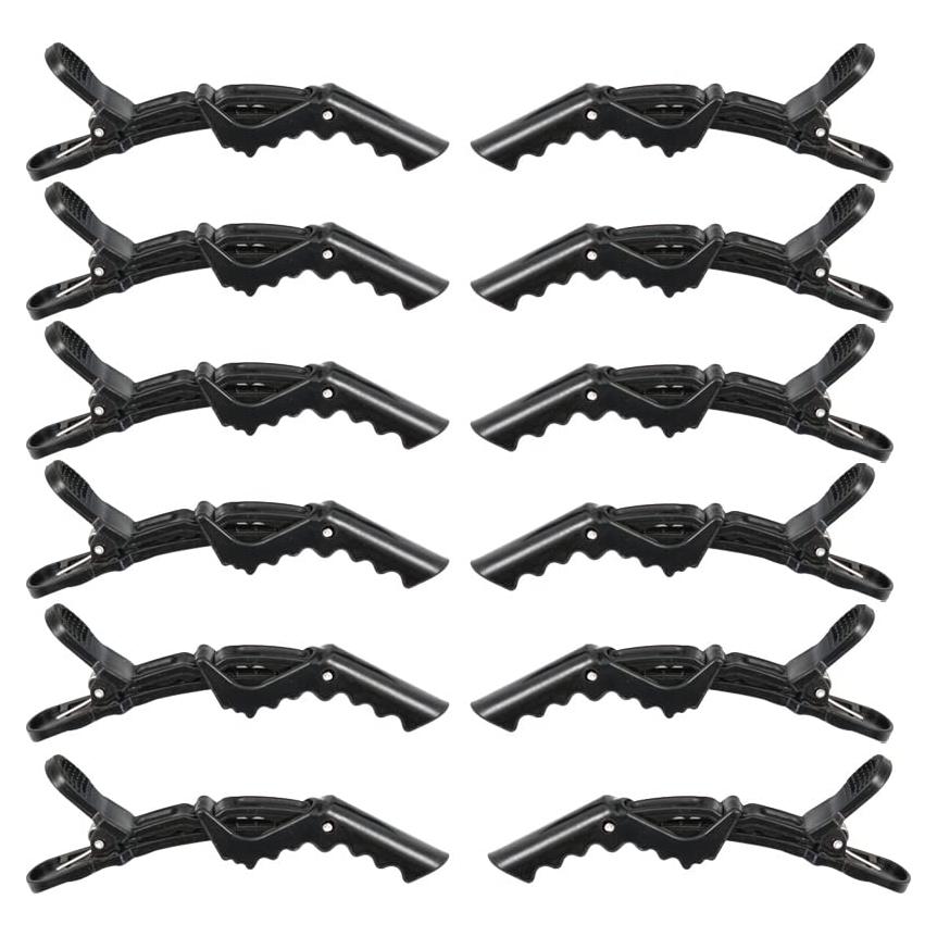 12 Clips de Pelo Cocodrilo Negros YantaiSiyu - Profesional