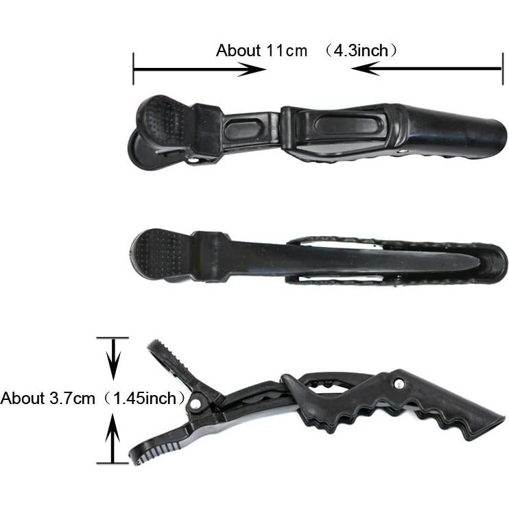 12 Clips de Pelo Cocodrilo Negros YantaiSiyu - Profesional