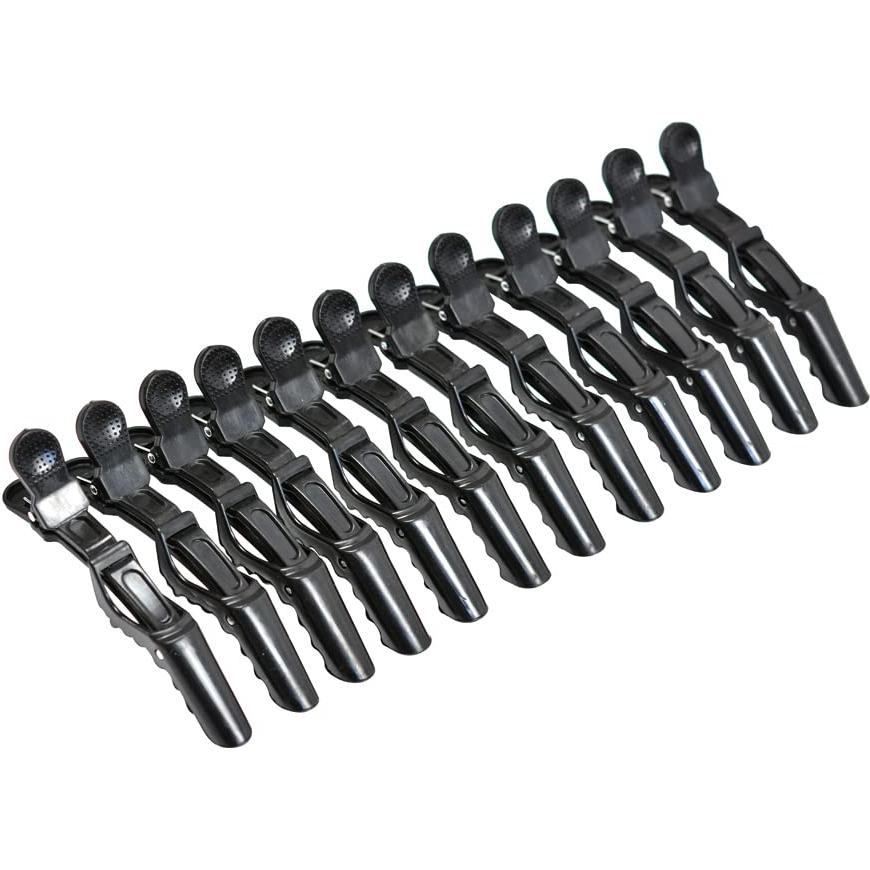 12 Clips de Pelo Cocodrilo Negros YantaiSiyu - Profesional