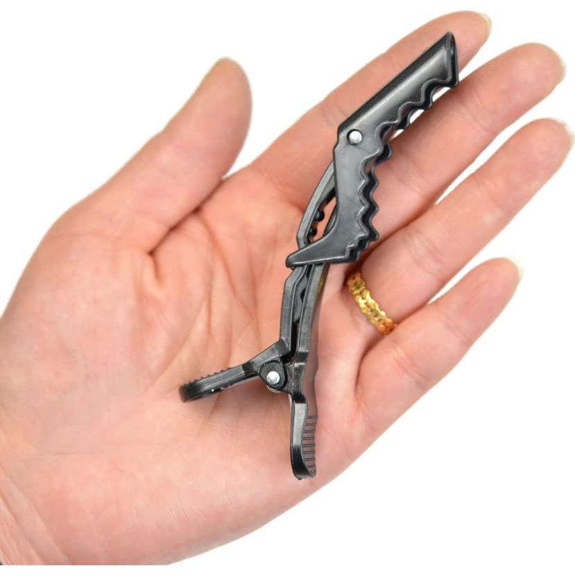 12 Clips de Pelo Cocodrilo Negros YantaiSiyu - Profesional