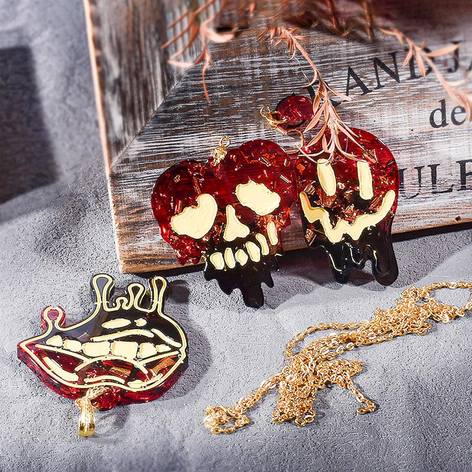 Moldes de Aretes de Resina Halloween Wehous 3 Piezas Silicona