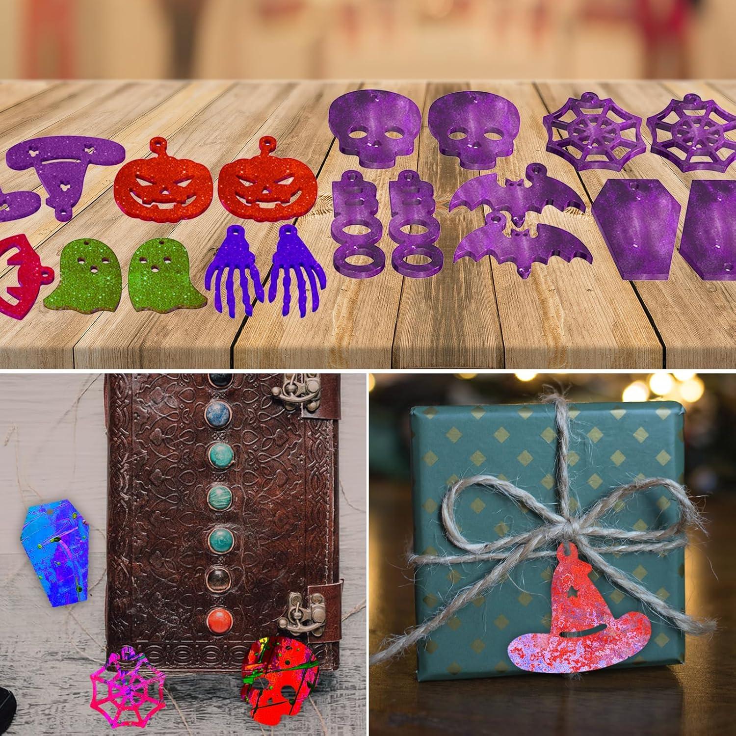 Moldes de Aretes de Resina Halloween Wehous 3 Piezas Silicona