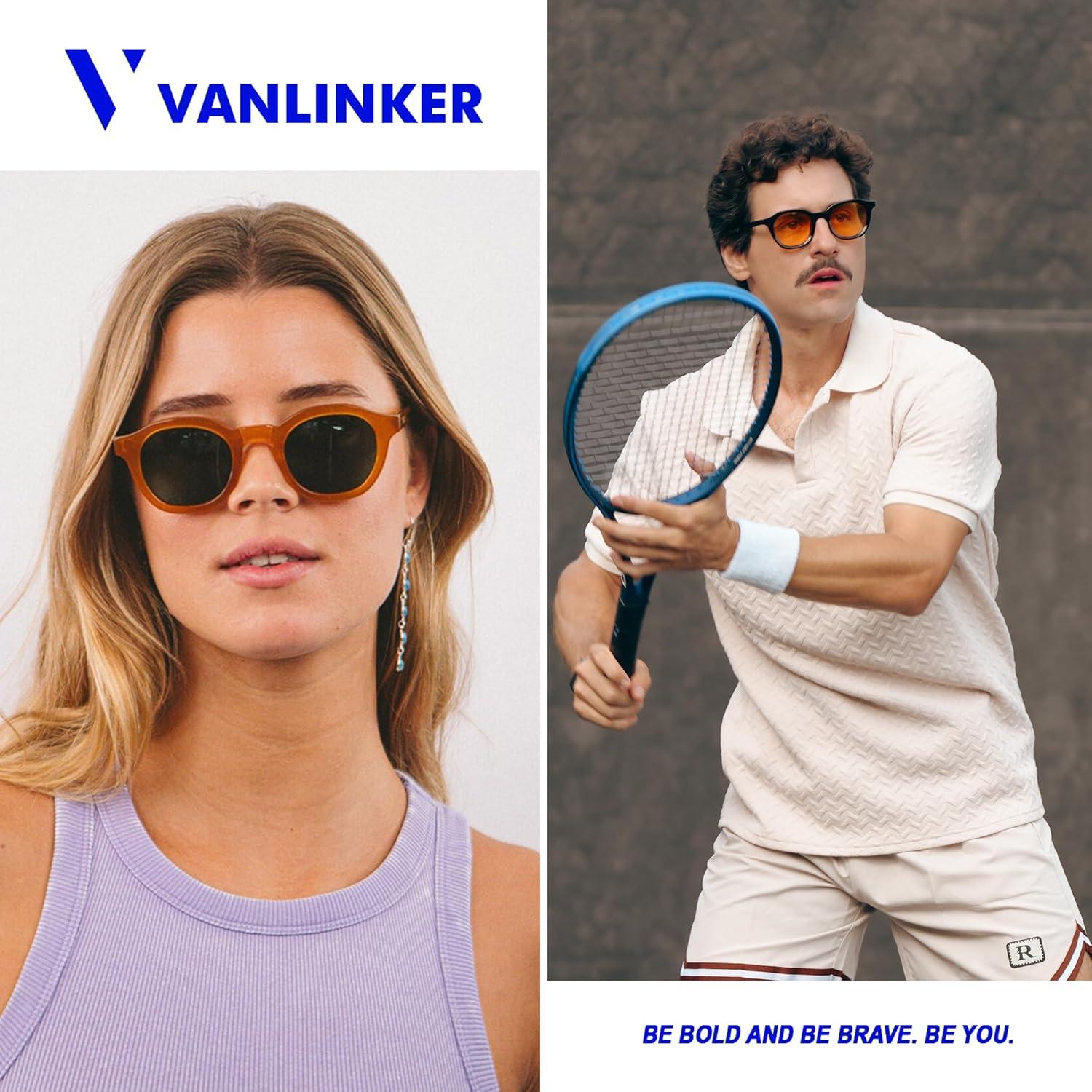 Gafas de sol redondas retro VANLINKER VL9829 UV400 46mm