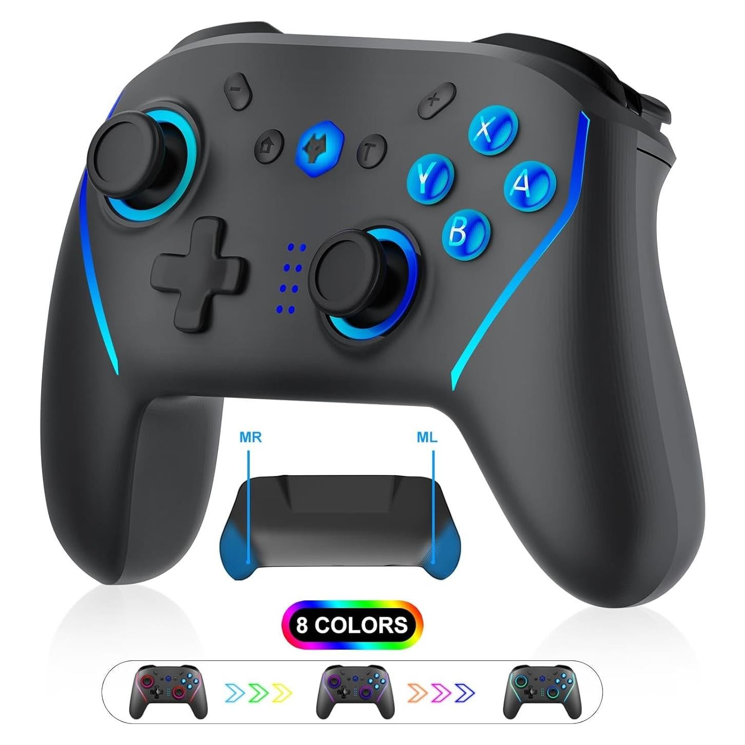 Controlador Inalámbrico NBCP para Switch Lite - Vibración Dual, Giroscopio 6 Ejes, RGB