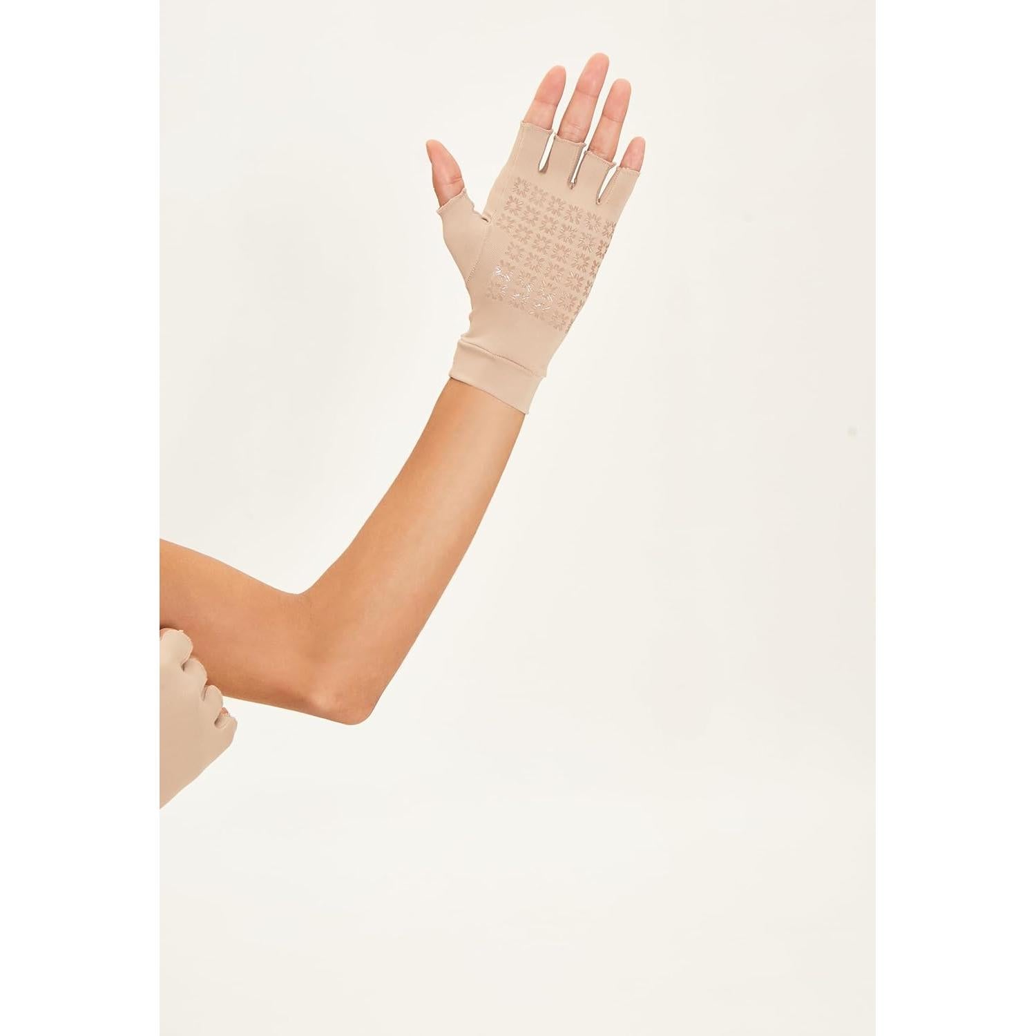 Guantes de Sol Sin Dedos Unisex Anti-Envejecimiento UPF 50+ Chocolate Grande