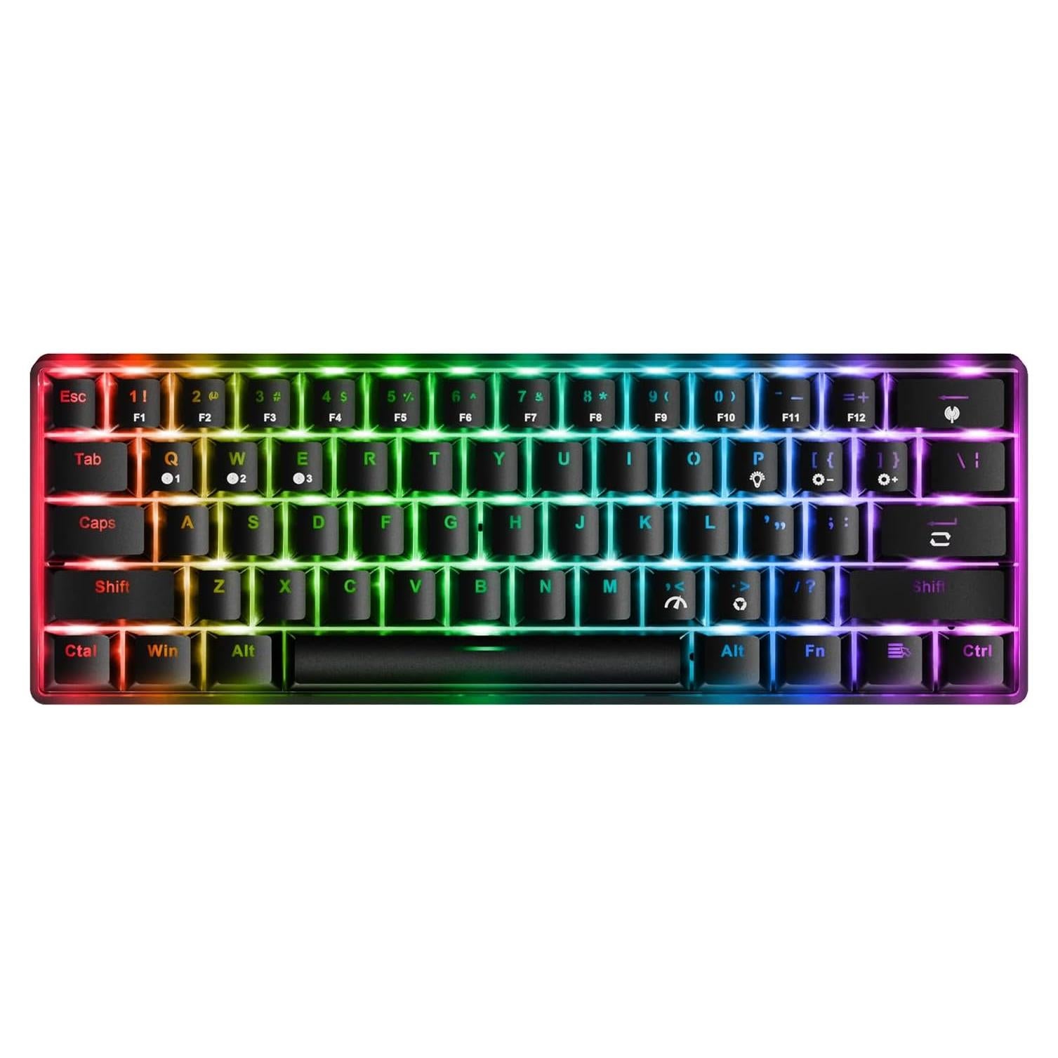 Teclado Mecánico Inalámbrico Fiodio F-SG61 RGB 61 Teclas