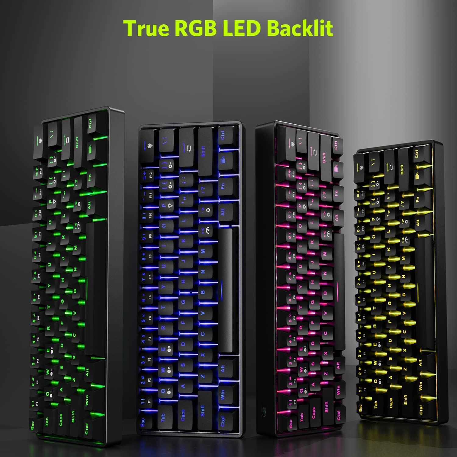 Teclado Mecánico Inalámbrico Fiodio F-SG61 RGB 61 Teclas