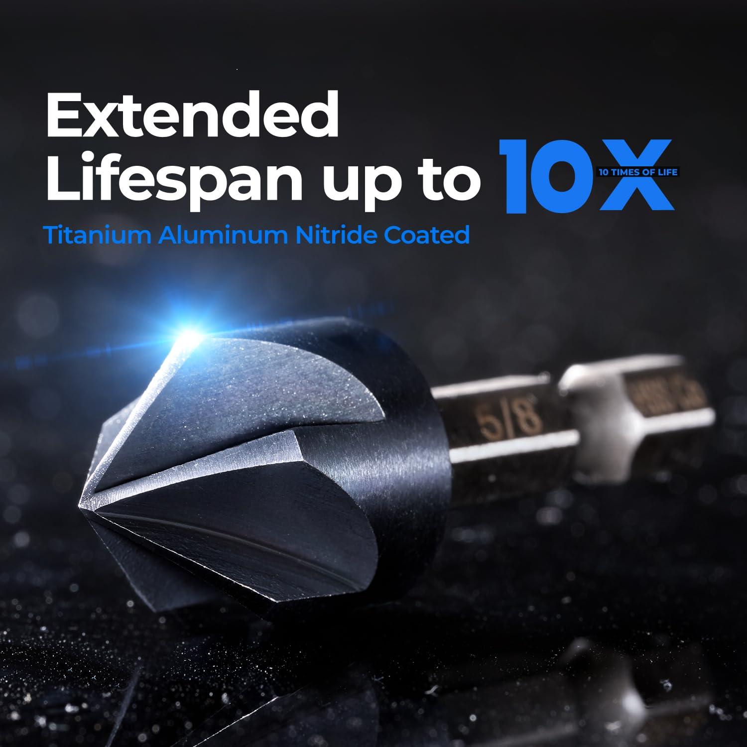 Broca Avellanadora de Cobalto Toolant Pro 12.7 mm Hexagonal