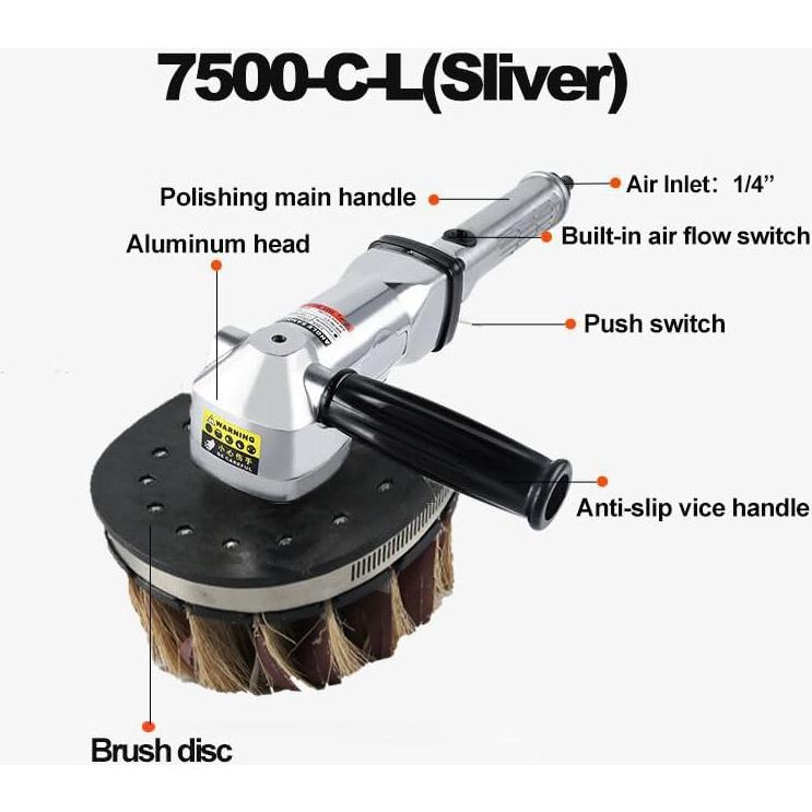 Lijadora Neumática 7 Pulgadas YPCOO 7500-C-L 2.66 kg 4500 RPM