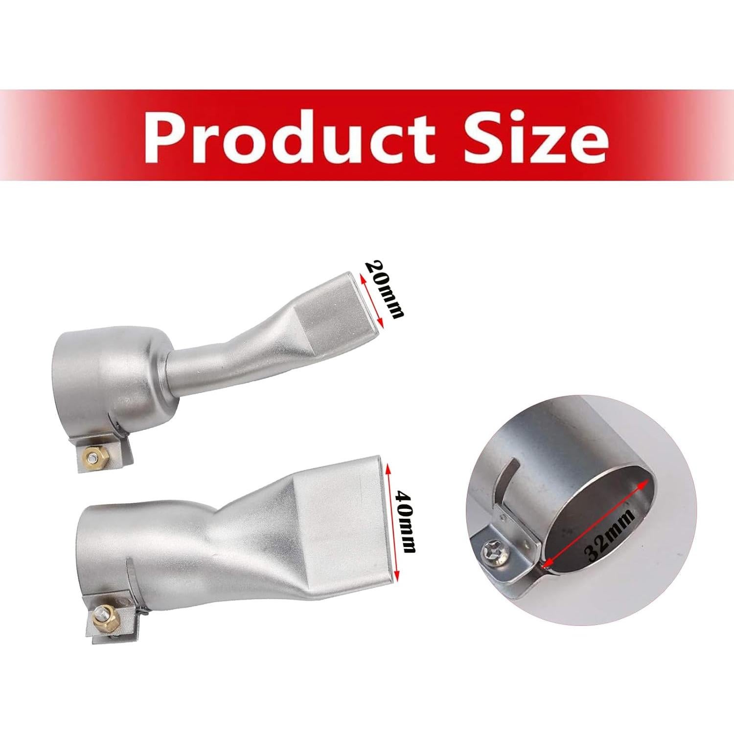 Boquillas de Soldadura Acero Inoxidable 20mm 40mm para Pistola