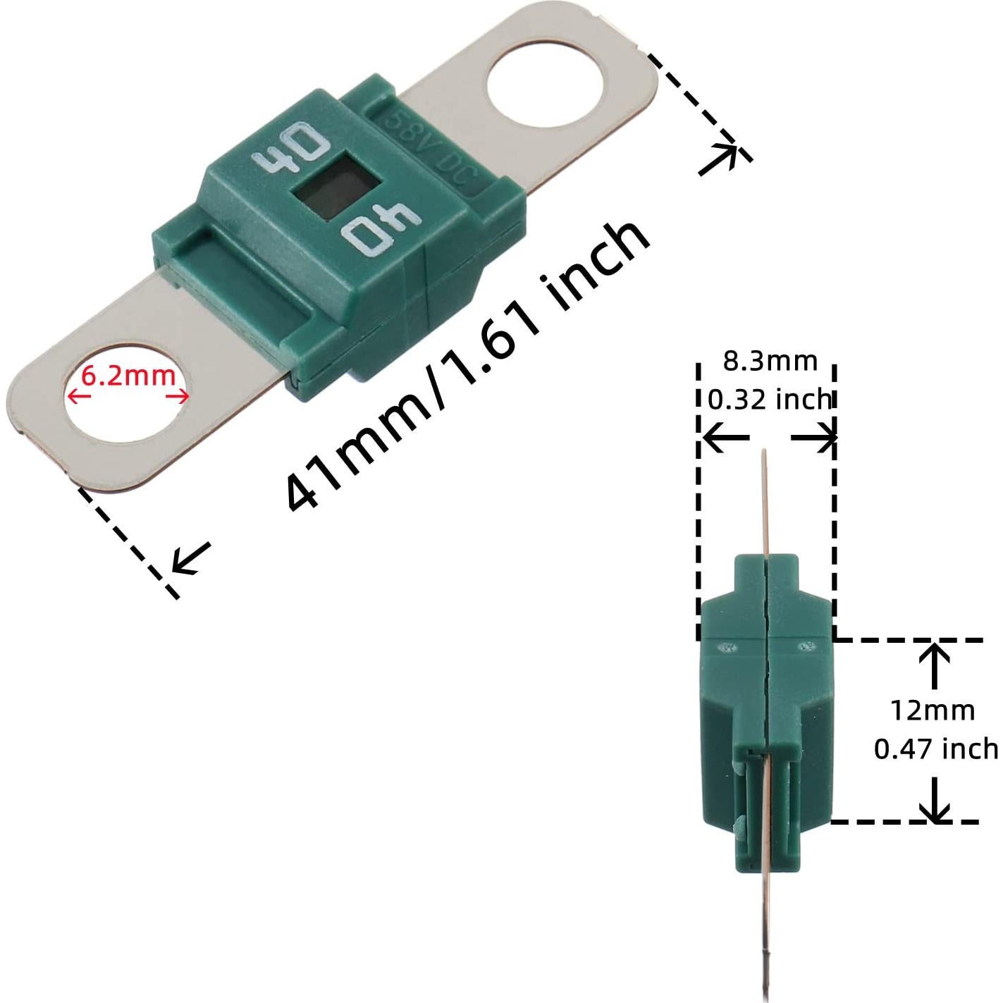 Fusible Midi BOJACK 40A - Paquete de 3 para Vehículos
