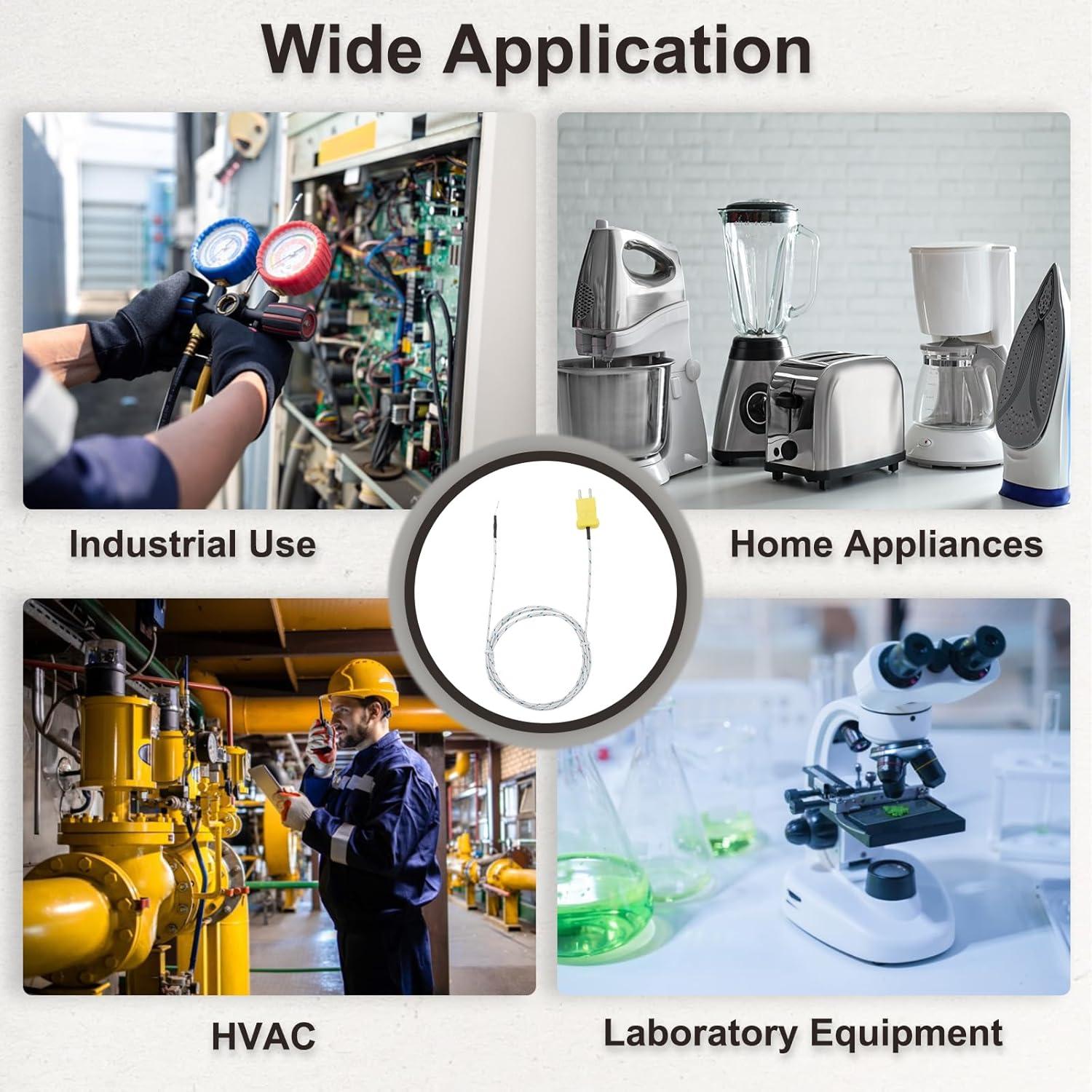 Sensor de Temperatura Tipo K MECCANIXITY 3 Pcs 1m -50 a 400C