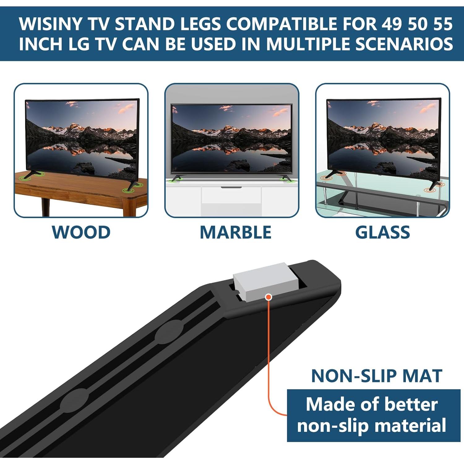 Patas de TV WISINY Reemplazo para LG 49 50 55 Pulgadas