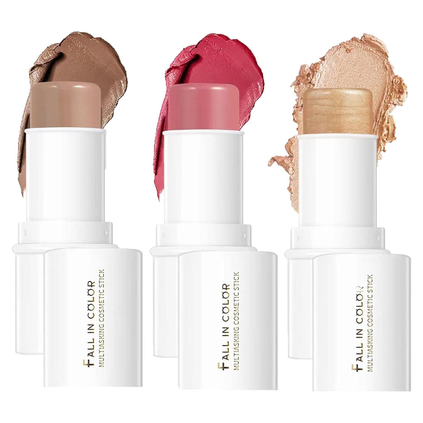 Conjunto de Palos de Maquillaje MEICOLY Trio 3D Rosa 25g