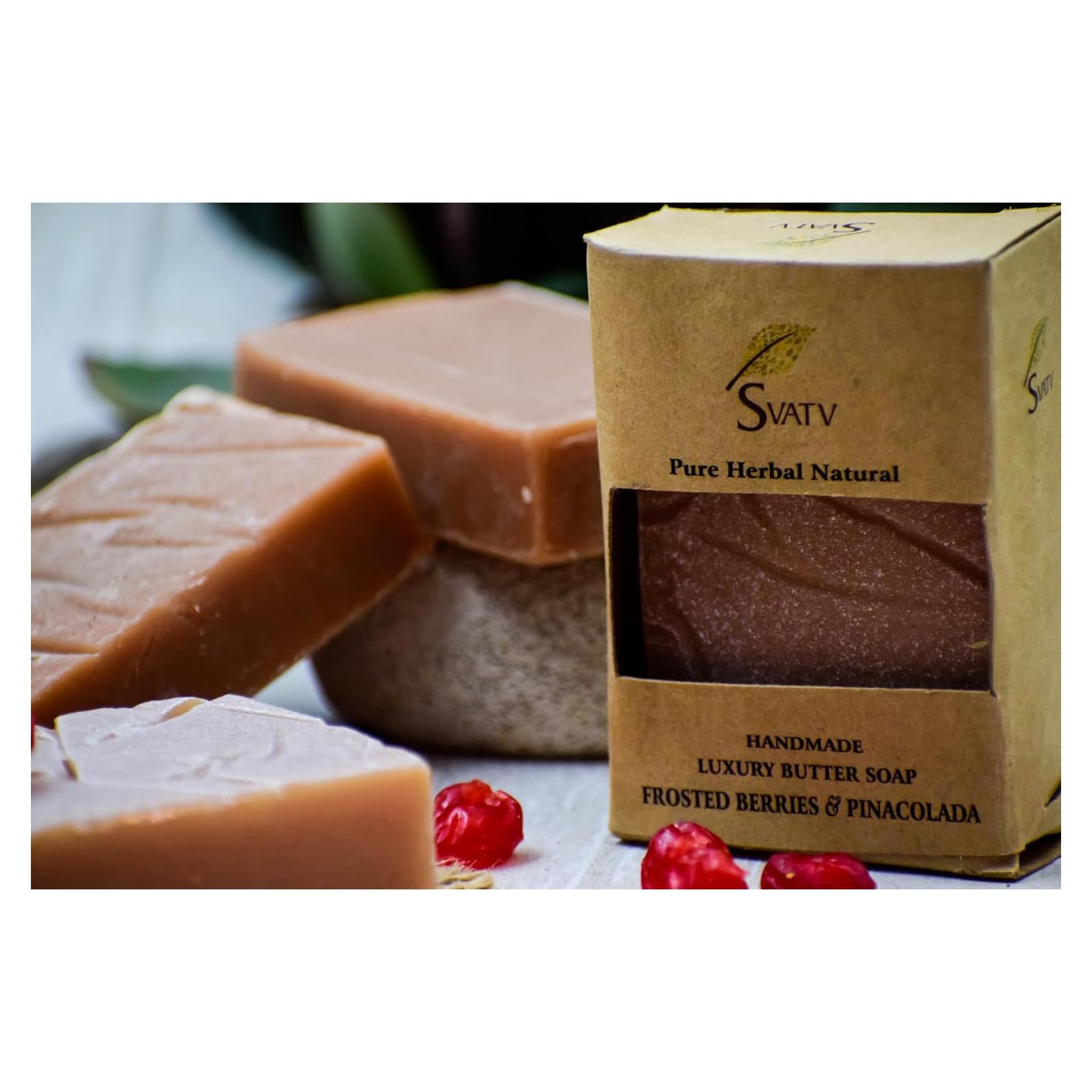 Jabón Herbal SVATV Bayas Escarchadas y Pinacolada 125g