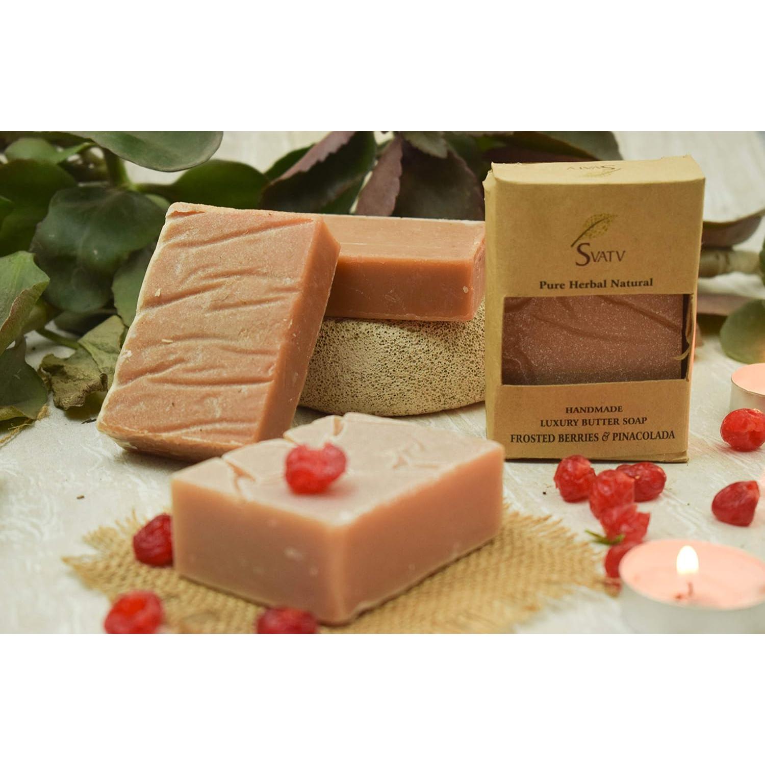 Jabón Herbal SVATV Bayas Escarchadas y Pinacolada 125g