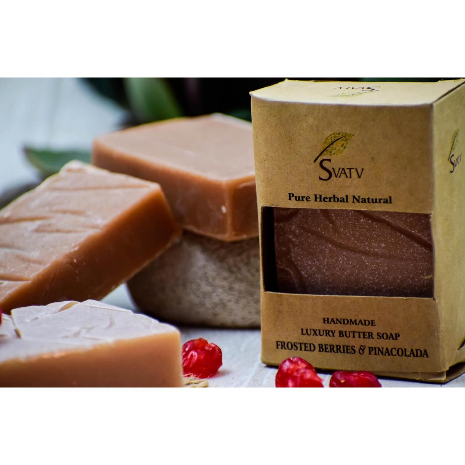 Jabón Herbal SVATV Bayas Escarchadas y Pinacolada 125g