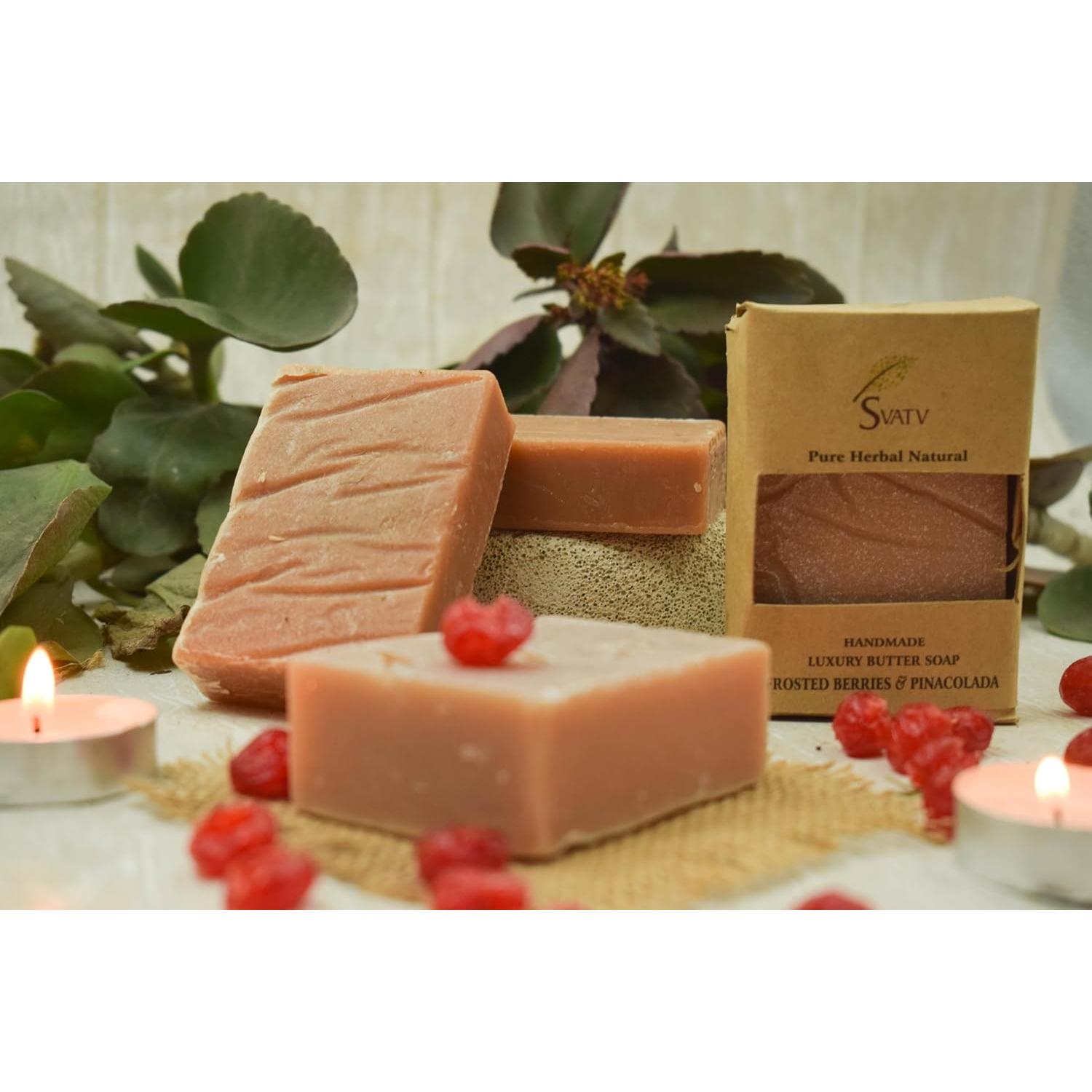 Jabón Herbal SVATV Bayas Escarchadas y Pinacolada 125g