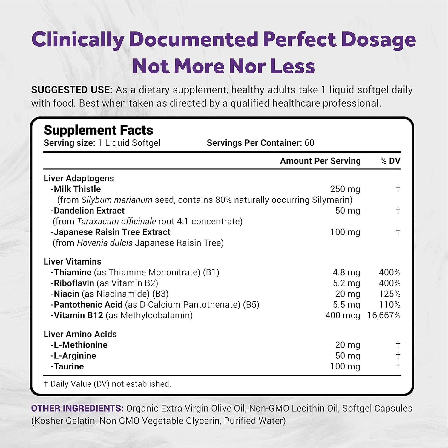Silymarina 1300mg Naturalis con Complejo B y Aminoácidos - 60 Cápsulas