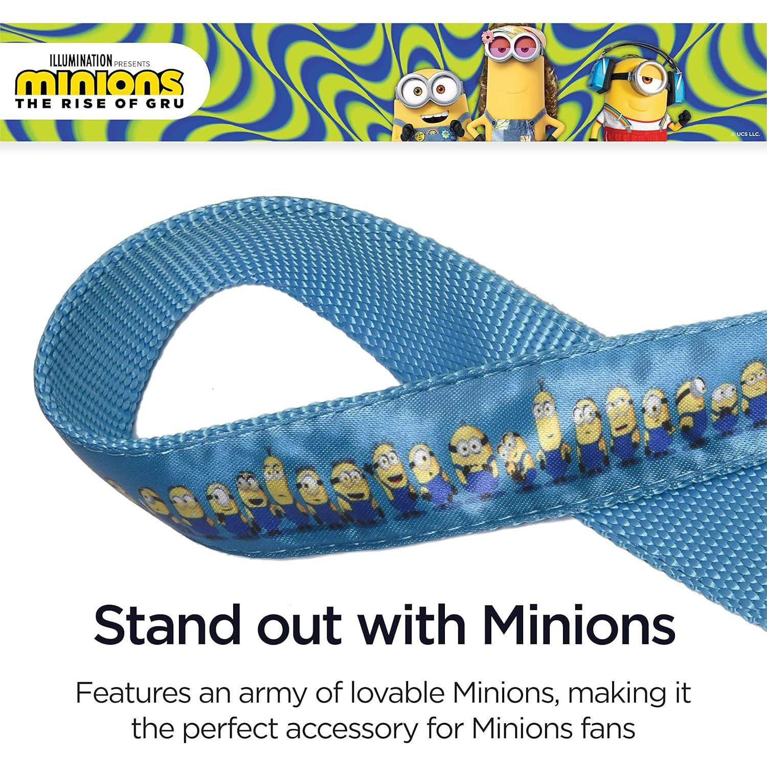 Correa para Perros Minions 1.2m Azul y Amarillo Oficial