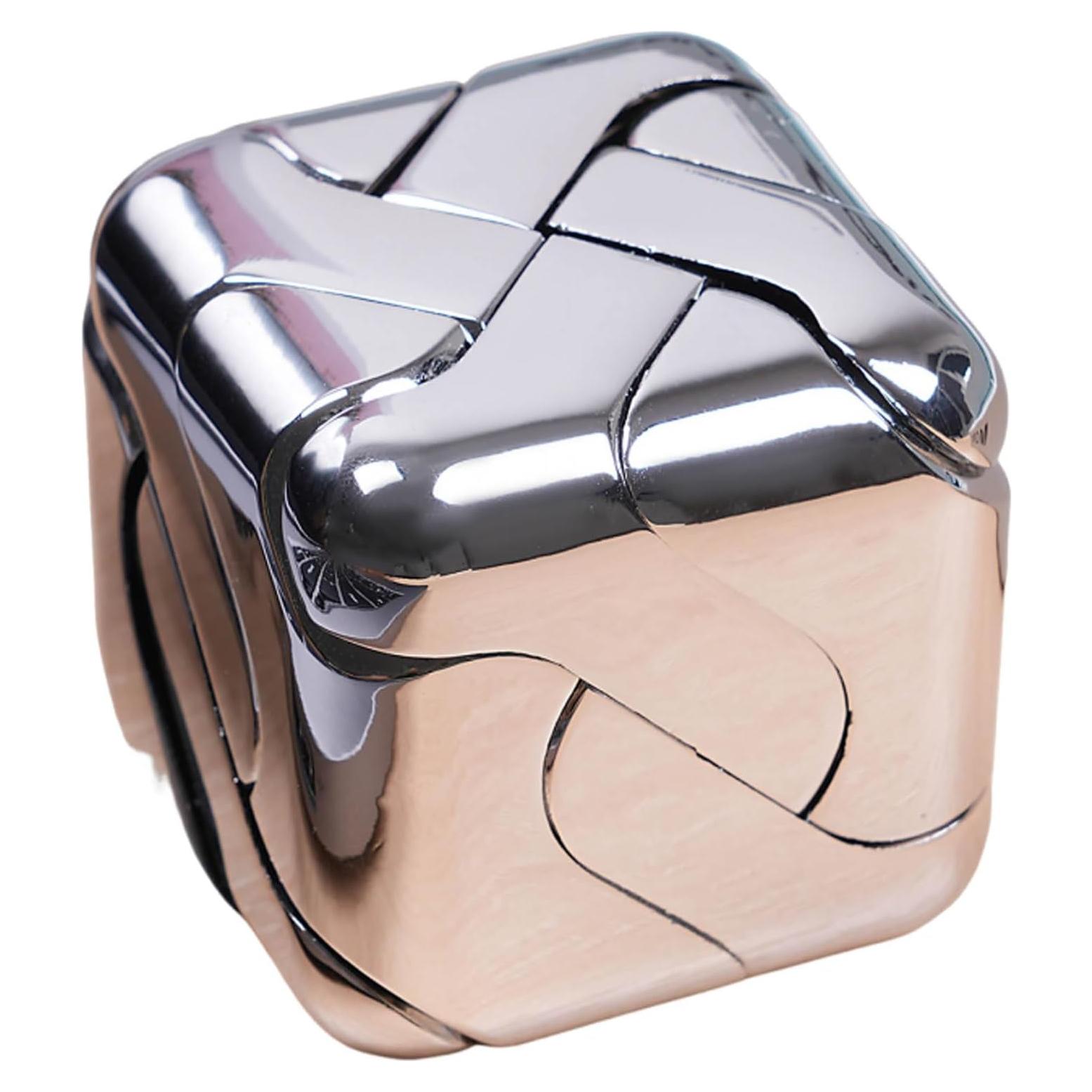 Rompecabezas 3D de Metal Xuanwei Cubo Plata 4.3cm 306g