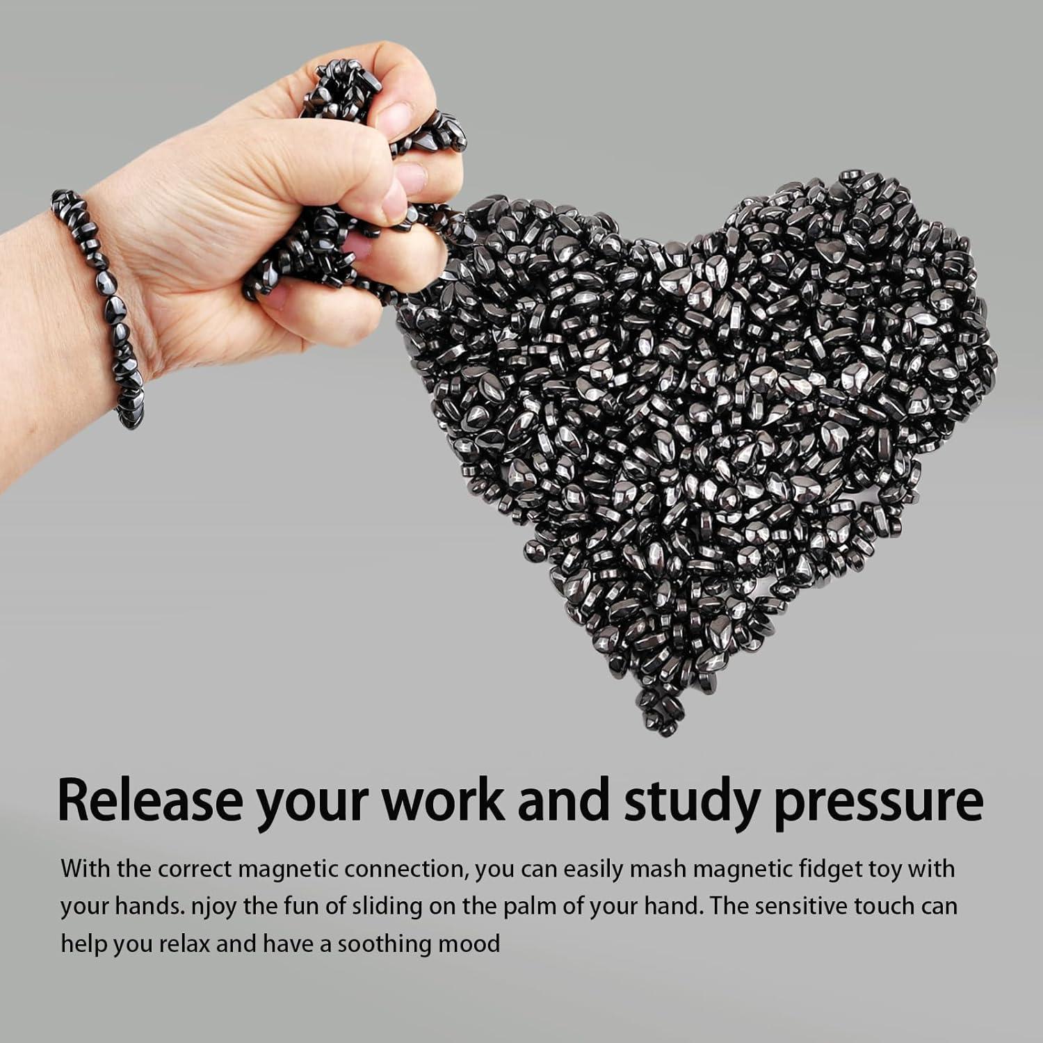 Pasta Magnética Antiestrés QOUXZ - 500 Bolas Magnéticas 5mm