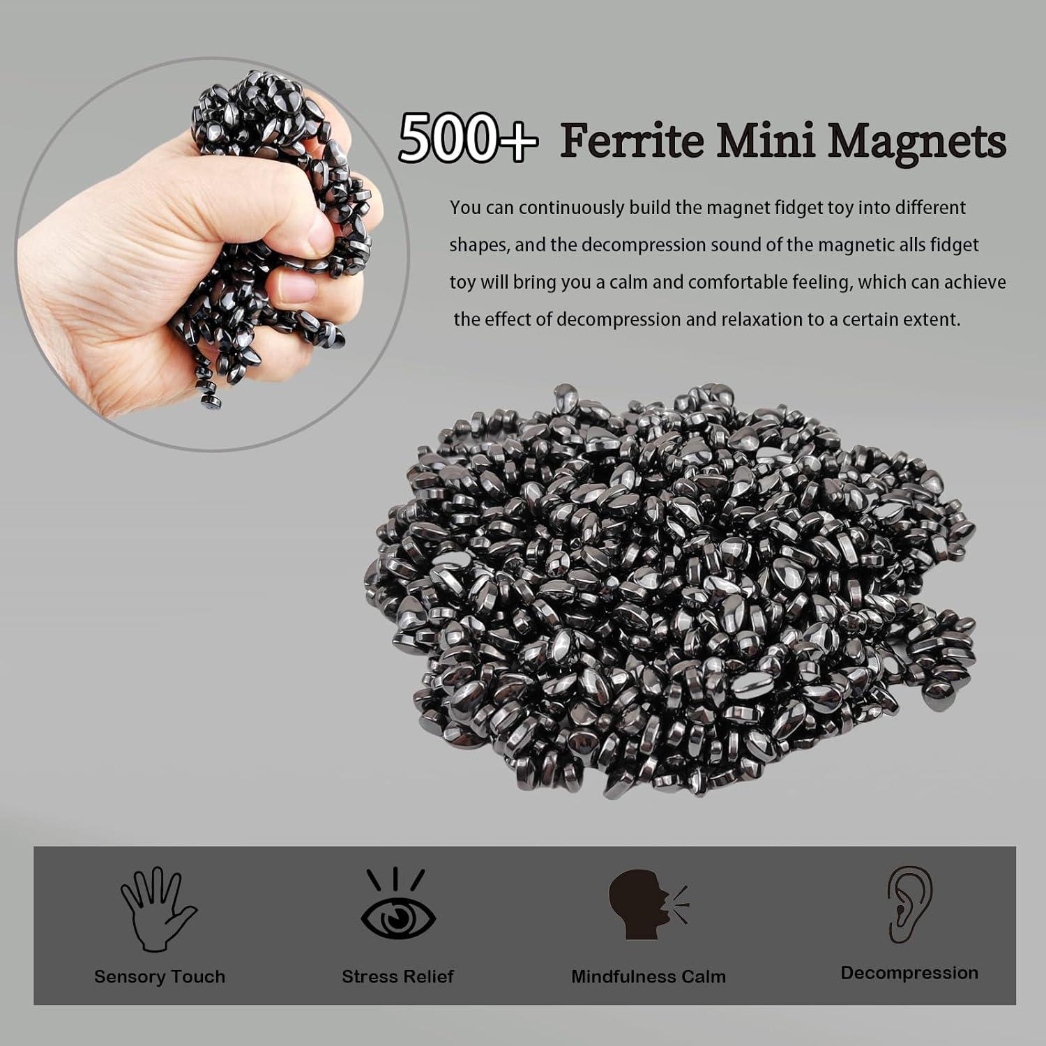 Pasta Magnética Antiestrés QOUXZ - 500 Bolas Magnéticas 5mm